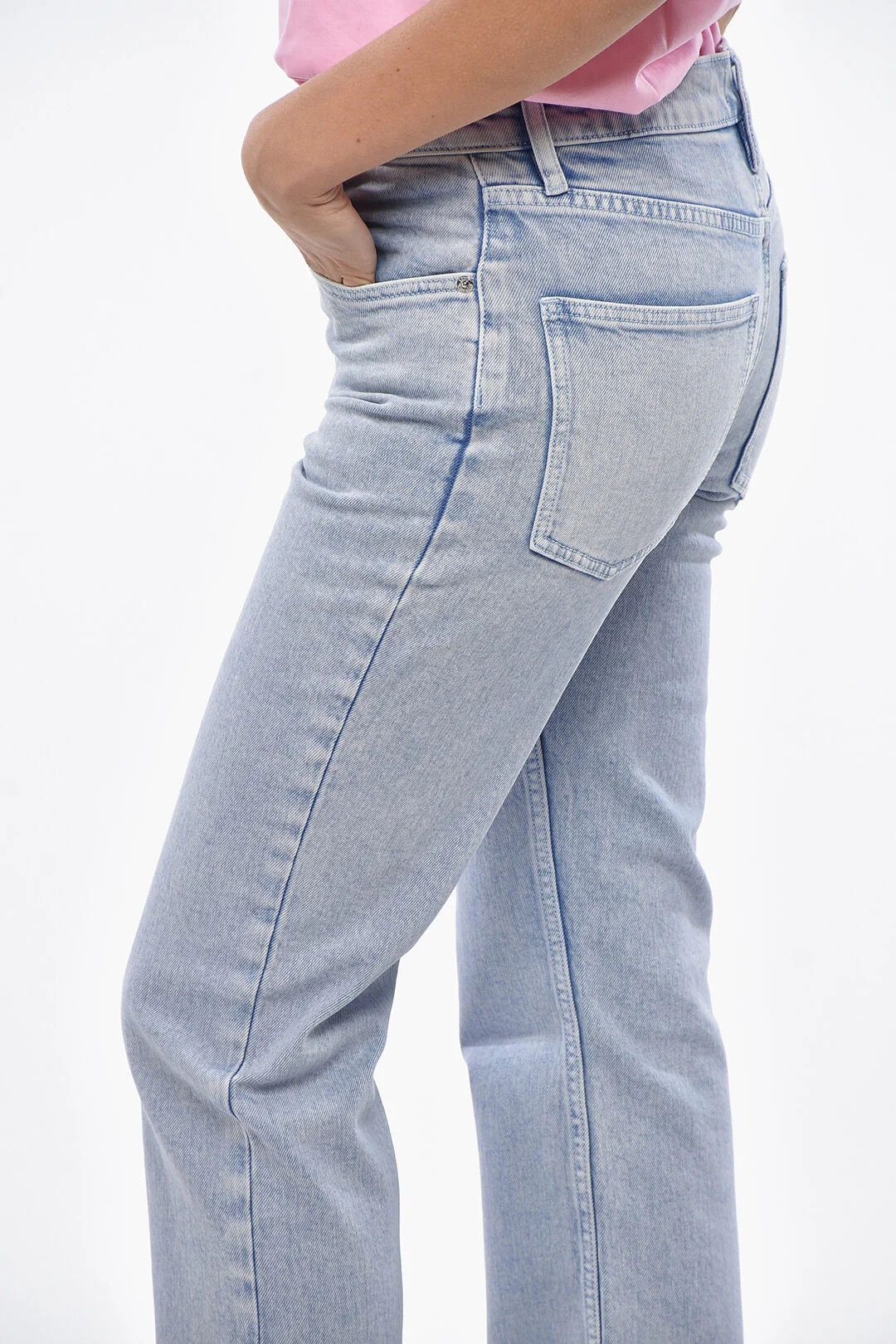 Tory Burch og1mm0426 Acid-Wash Flare Jeans in Blue Size 28" / US 6 / IT 42 - 3 Thumbnail