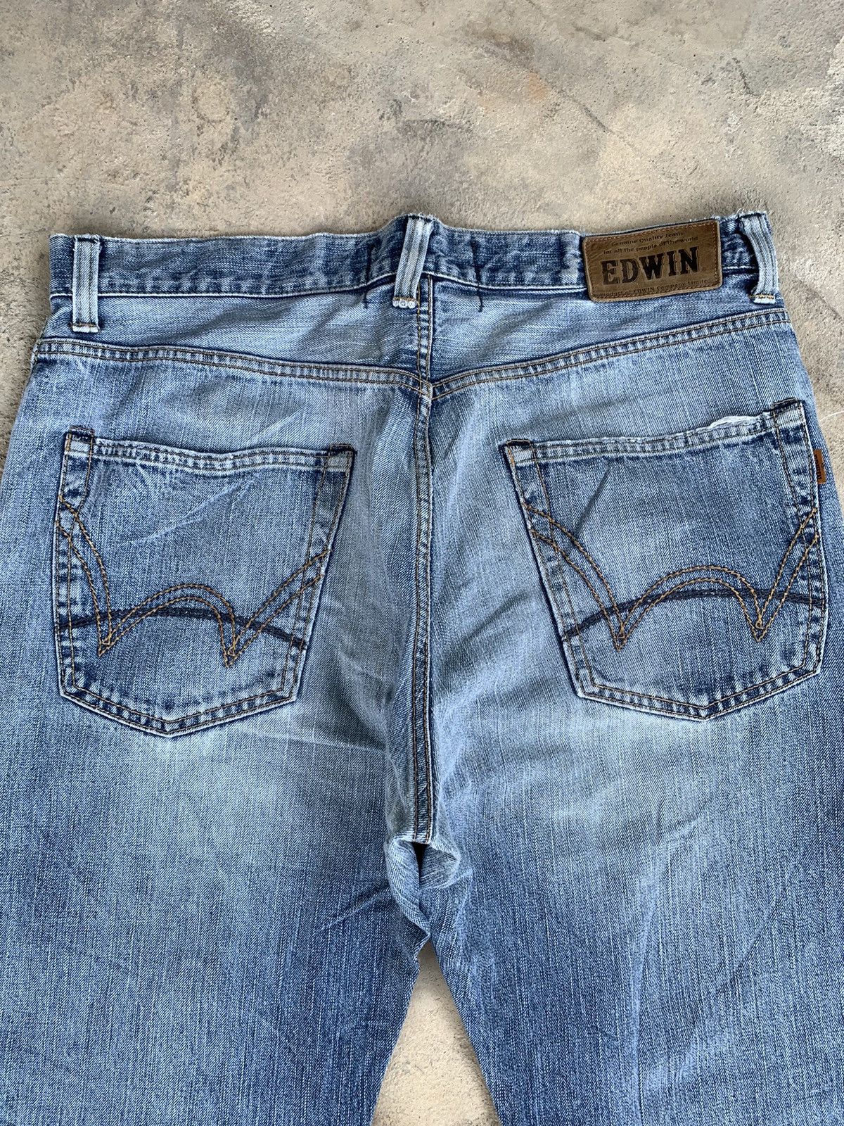 Edwin × Vintage Edwin 505V Selvedge Distressed Denim Size US 37 - 8 Thumbnail
