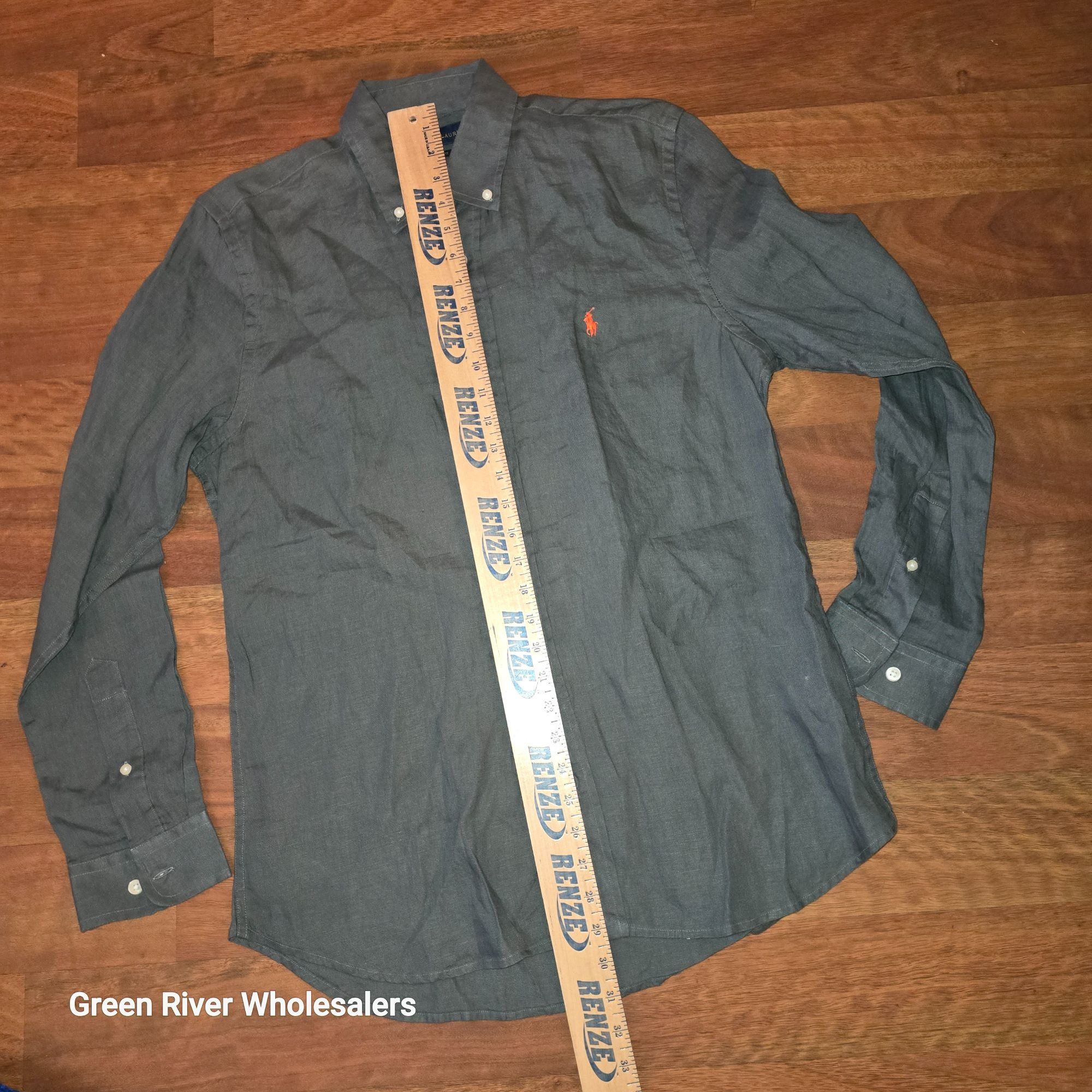 Polo Ralph Lauren Ralph Laure Cotton Button Down Sage Green Long Sleeve Shirt Size US L / EU 52-54 / 3 - 3 Thumbnail