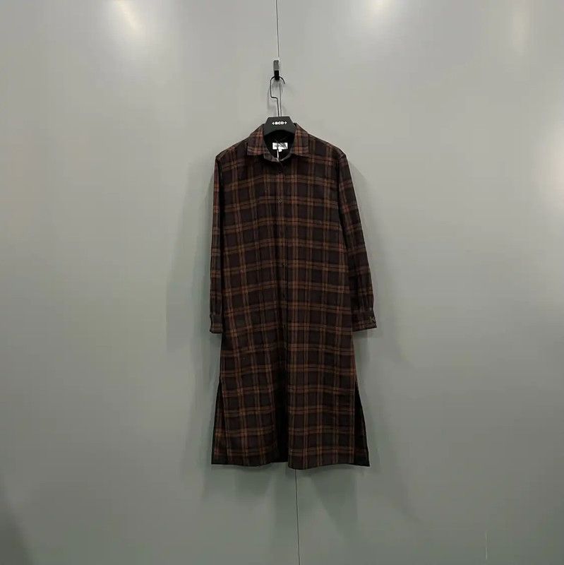 Kenzo KENZO Multicolor Check Long Coat for Women 0089 Size ONE SIZE - 1 Thumbnail