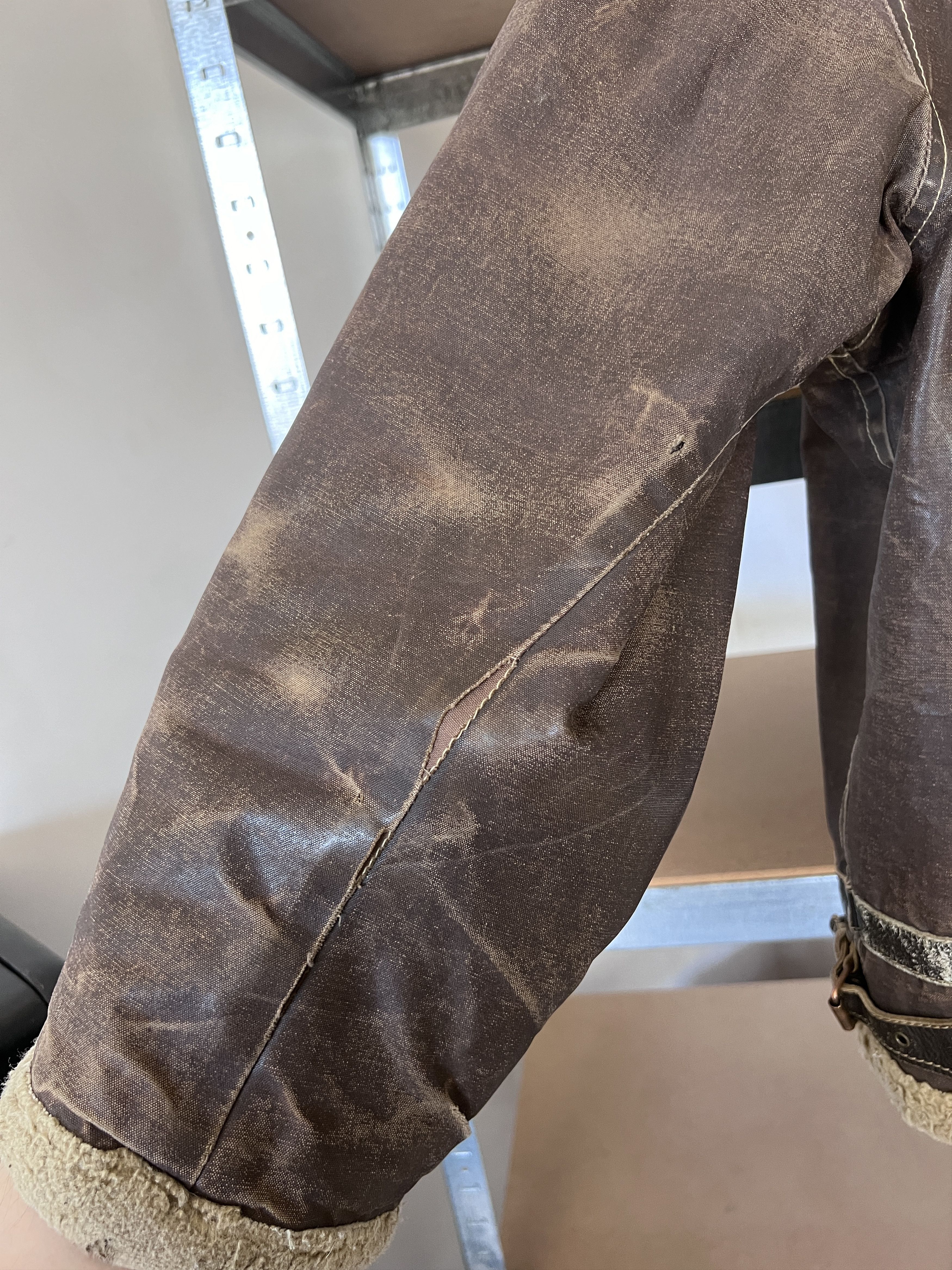 Diesel Diesel Vintage DMB 1955 Wax Sheepskin Distressed Jacket Size US XXL / EU 58 / 5 - 17 Thumbnail