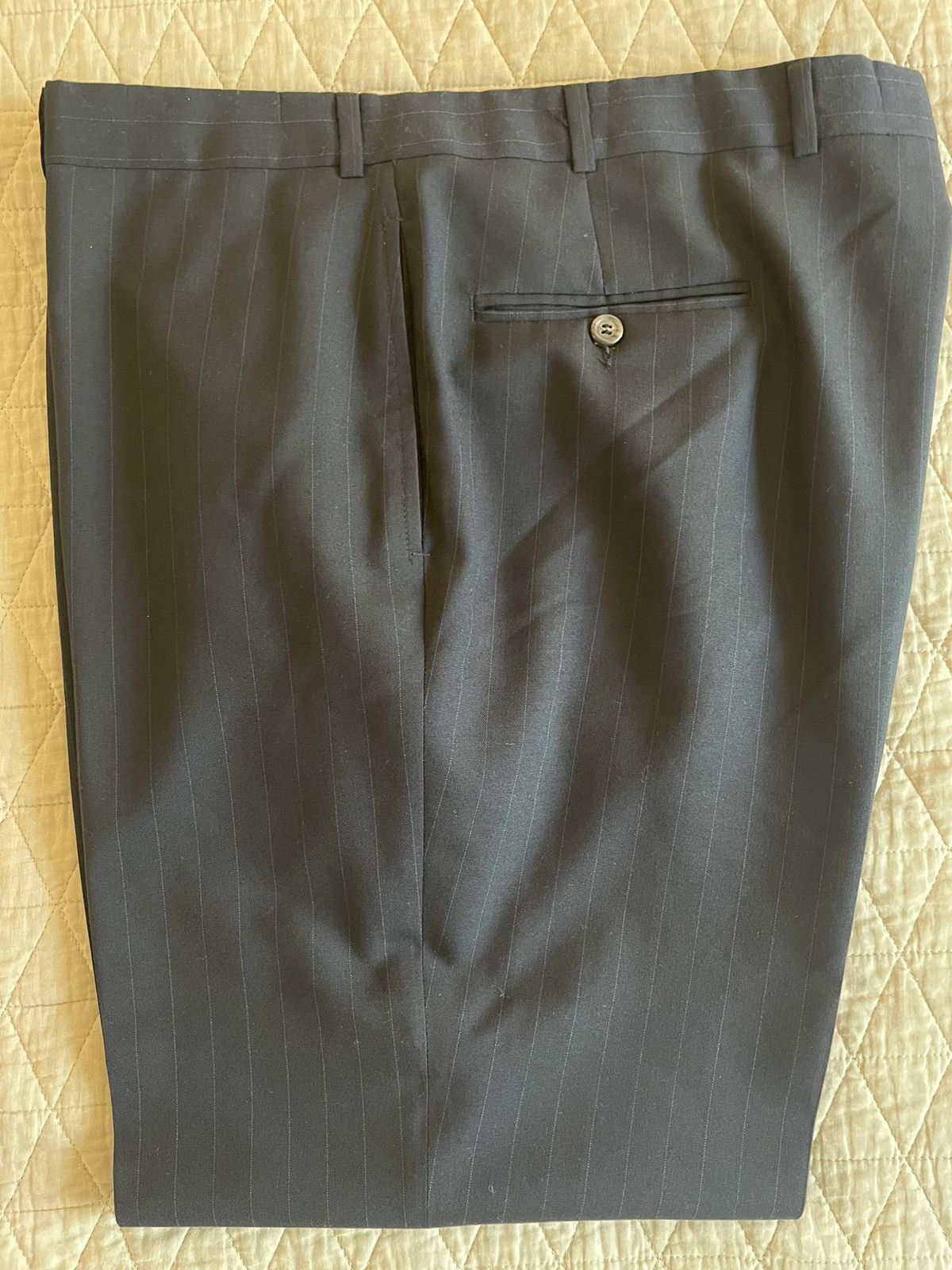 Brooks Brothers × Vintage Subtle Pinstripe Wool Suit Size 46R - 10 Thumbnail