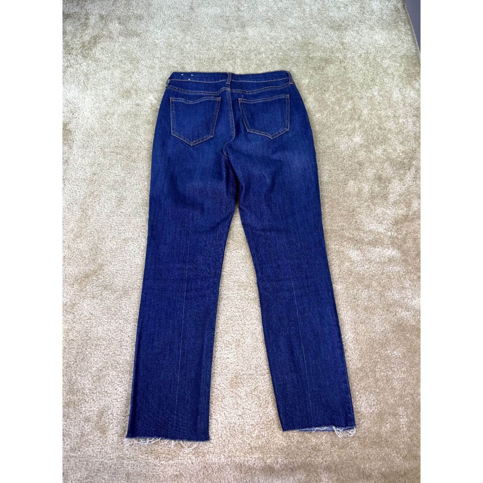 Old Navy Old Navy The Power Jean Womens sz 2 Blue Denim Jeans Ankle Raw Hem Size 26" / US 2 / IT 38 - 4 Thumbnail