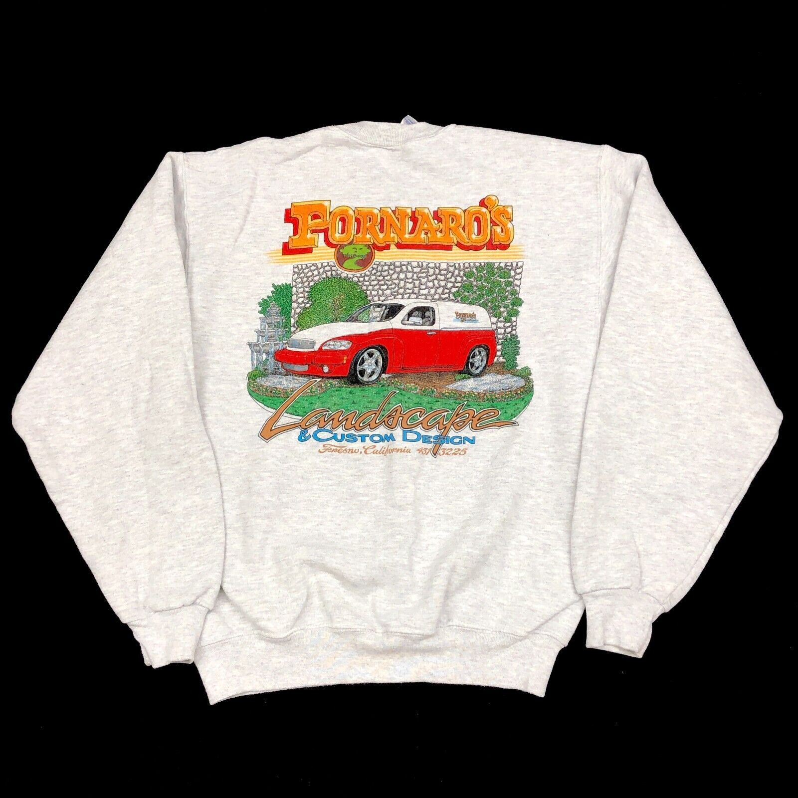 Vintage Fernandos Landscape Fresno Car Art Crewneck Sweater Size US S / EU 44-46 / 1 - 1 Thumbnail