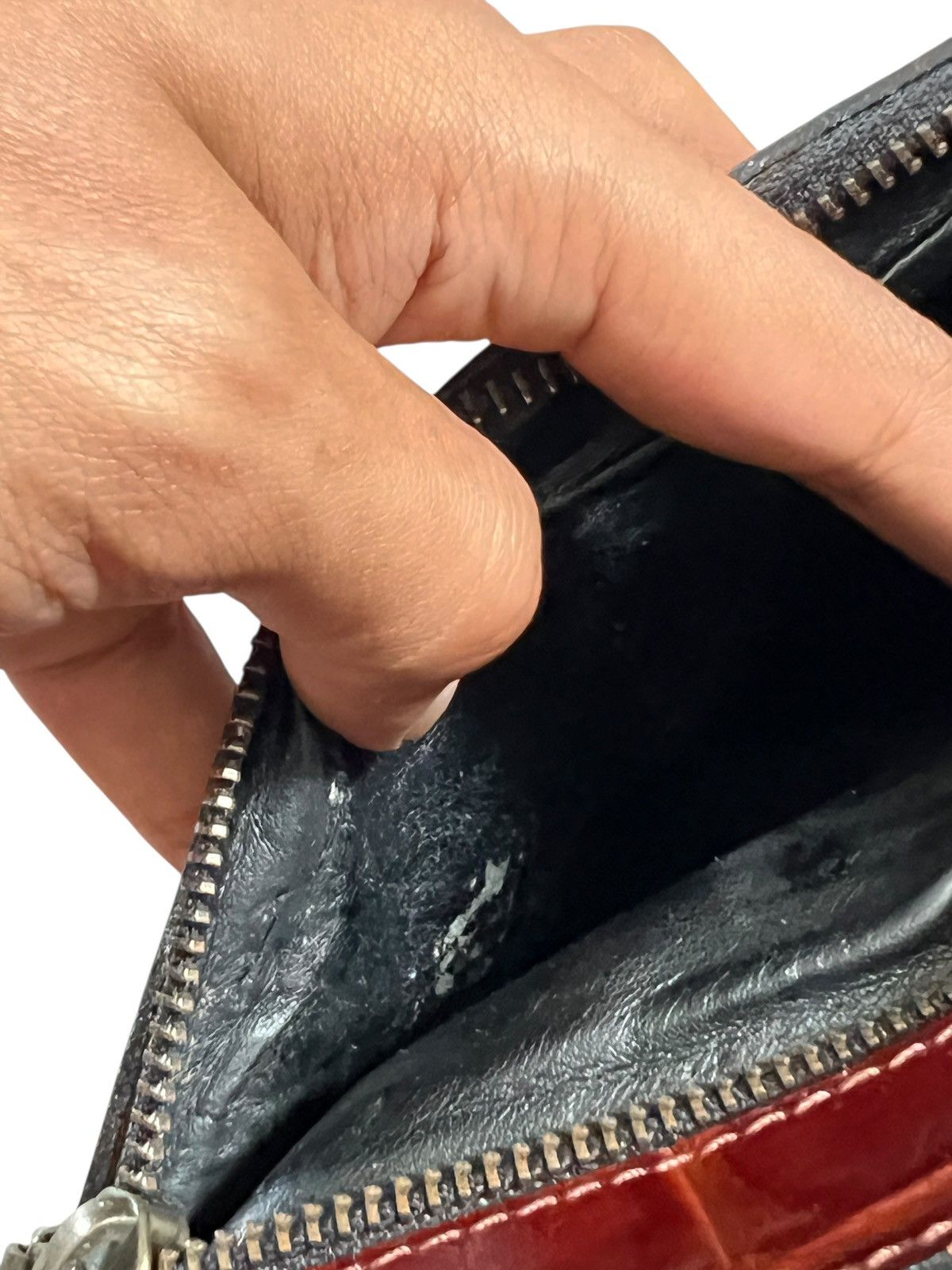 Jean Paul Gaultier 1990s JPG Homme Croc Pattern Leather Clutch Bag Size ONE SIZE - 15 Thumbnail