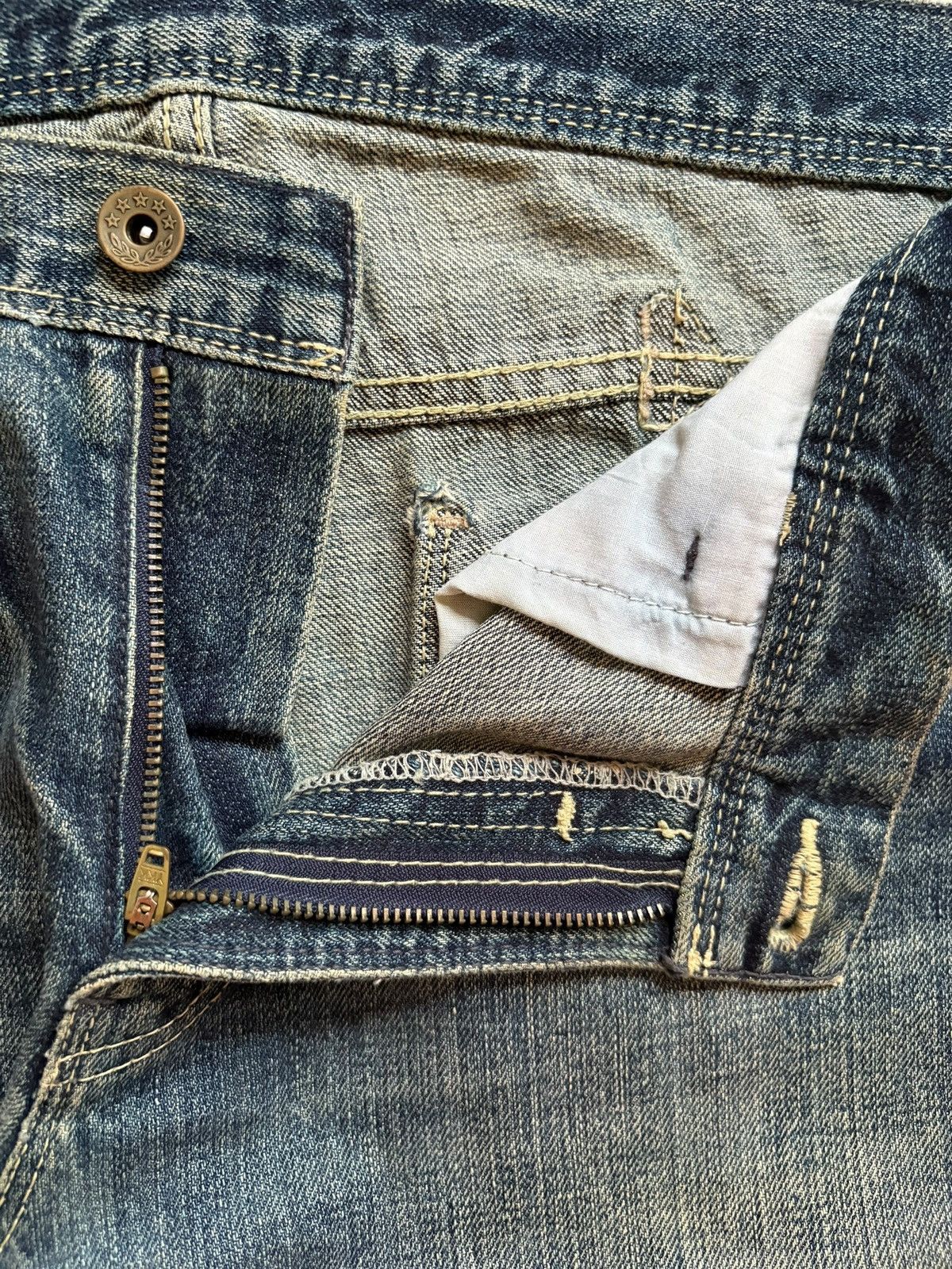 Japanese Brand Vintage Japanese Brand Mud Wash Loose Baggy Carpenter Jeans Size US 35 - 9 Thumbnail