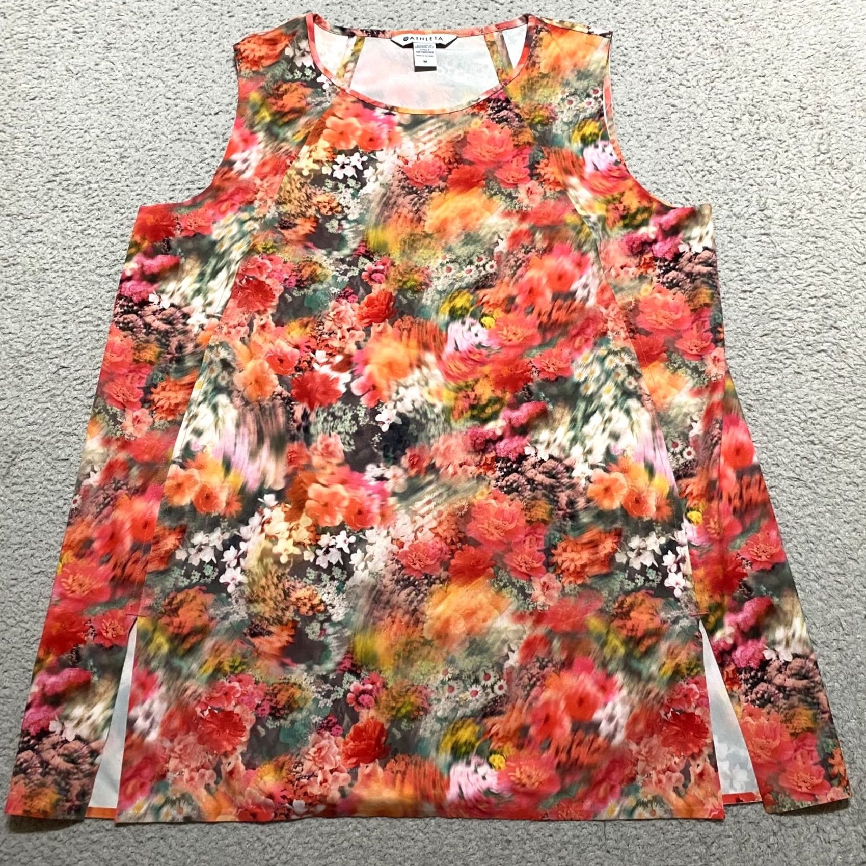 Athleta Athleta Tank Women M Multicolor Floral Sleeveless Gym Refined Zephyr Basic Pattern: Floral All Seasons Lightweight Stretch Yoga & Gym Spirit 90s Size M / US 6-8 / IT 42-44 - 2 Thumbnail