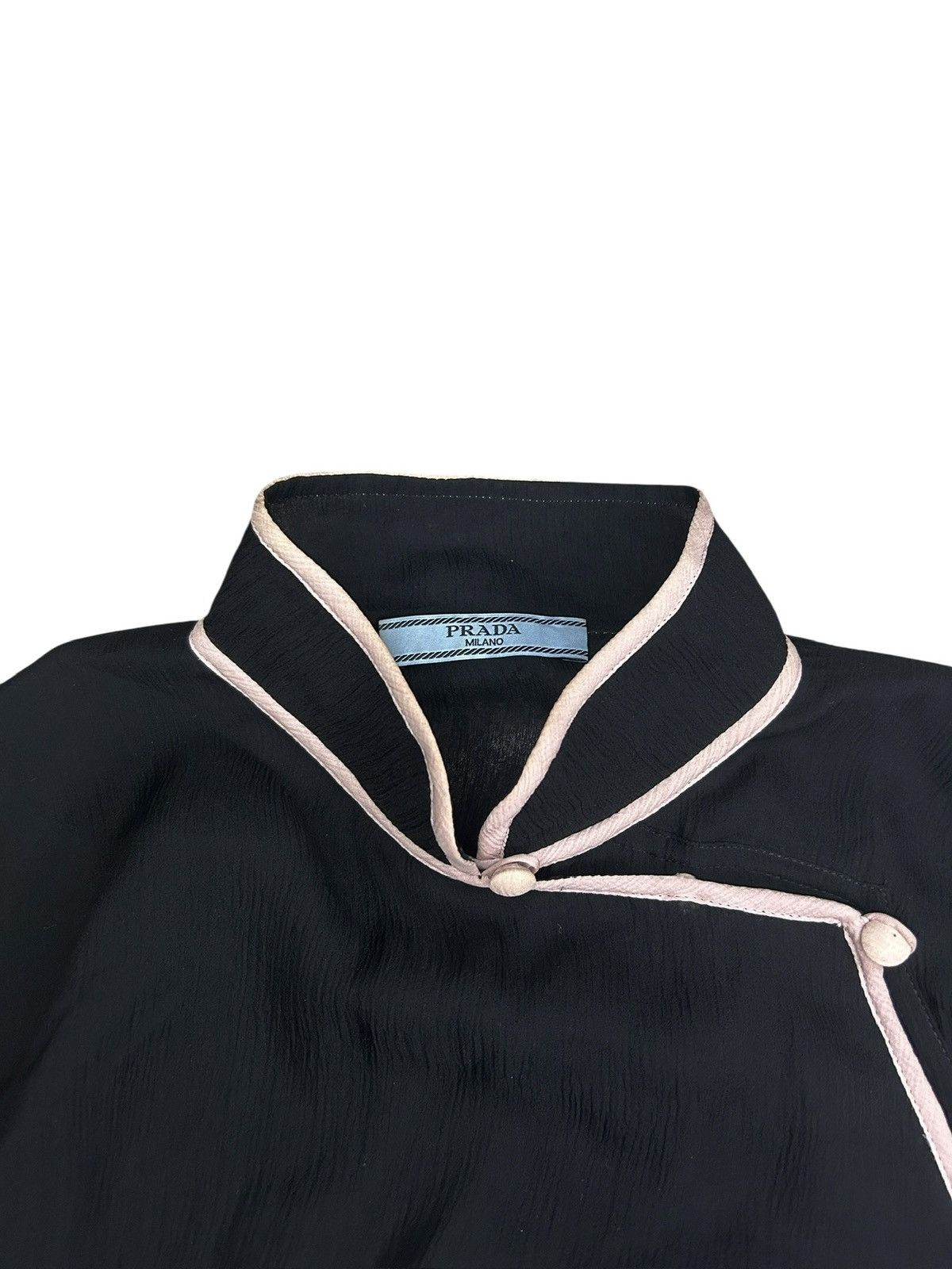 Prada S/S 17 Feather Trim Silk Top Size M / US 6-8 / IT 42-44 - 5 Thumbnail