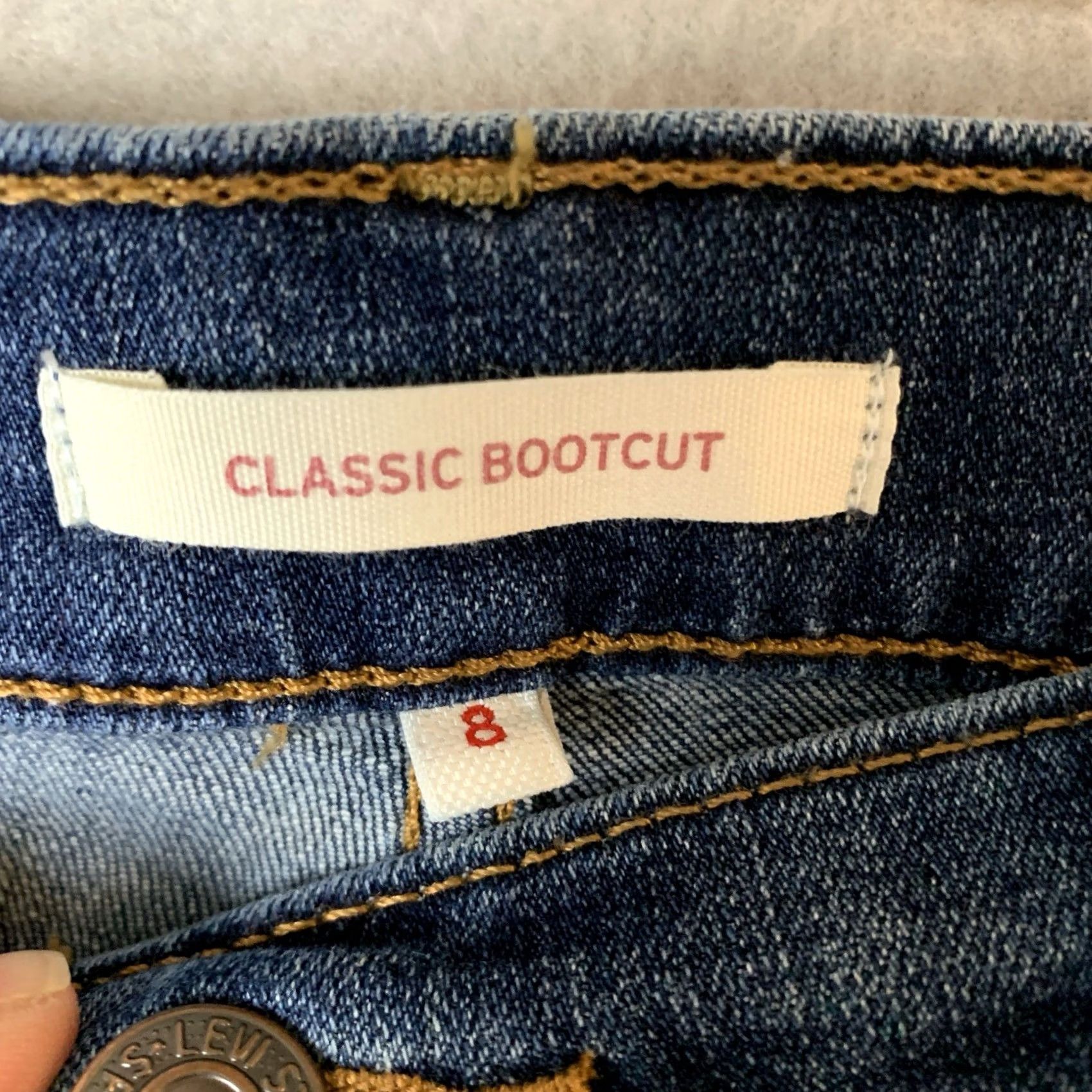 Levi's Levi's Jeans Womens 8 Blue Classic Bootcut Cowgirl Western Casual Denim Button Zip 5-Pocket Regular Size 30" / US 8 / IT 44 - 3 Thumbnail