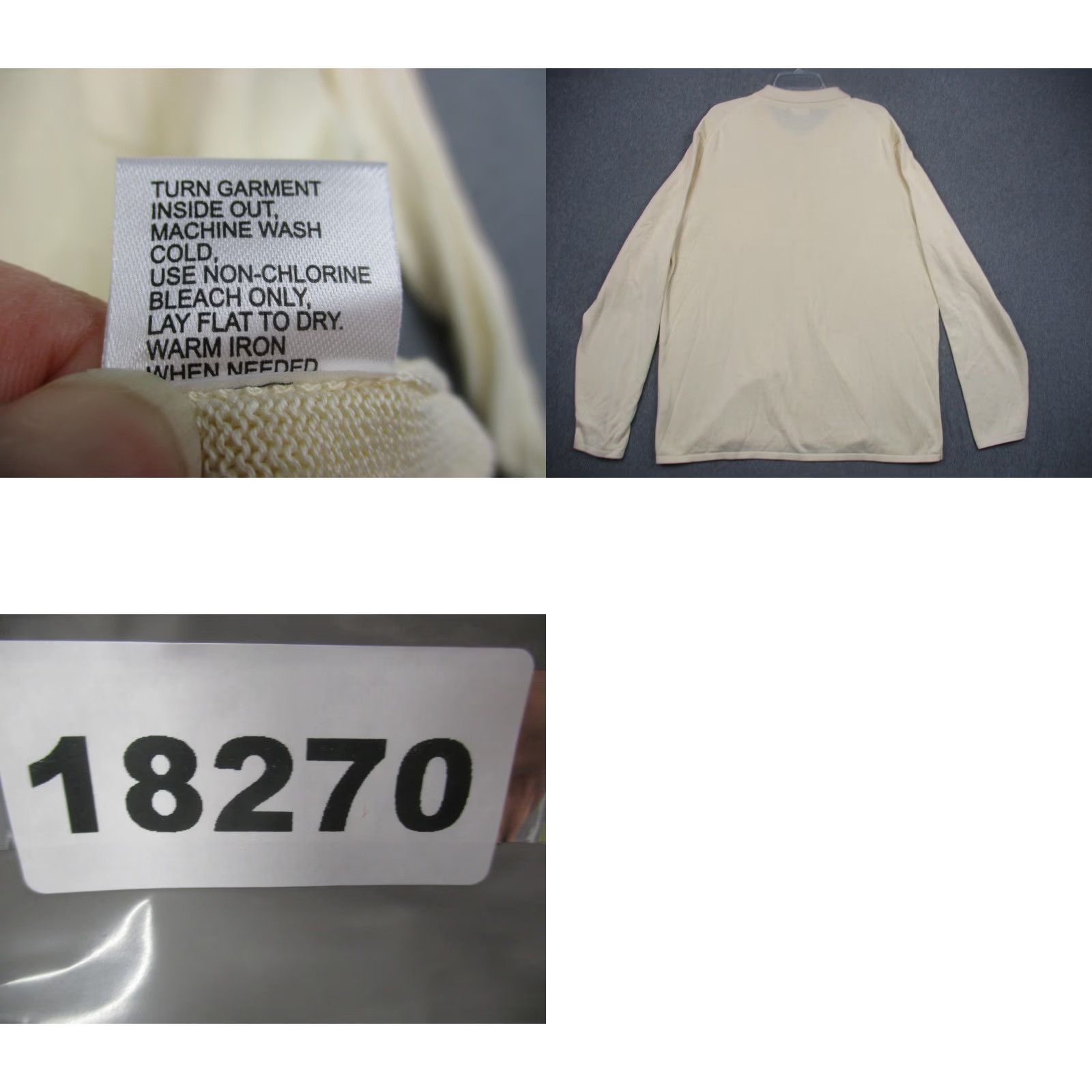Vintage Paul Fredrick Sweater Mens 3XL Tall White Cotton Knit Polo Size US XXL / EU 58 / 5 - 8 Thumbnail