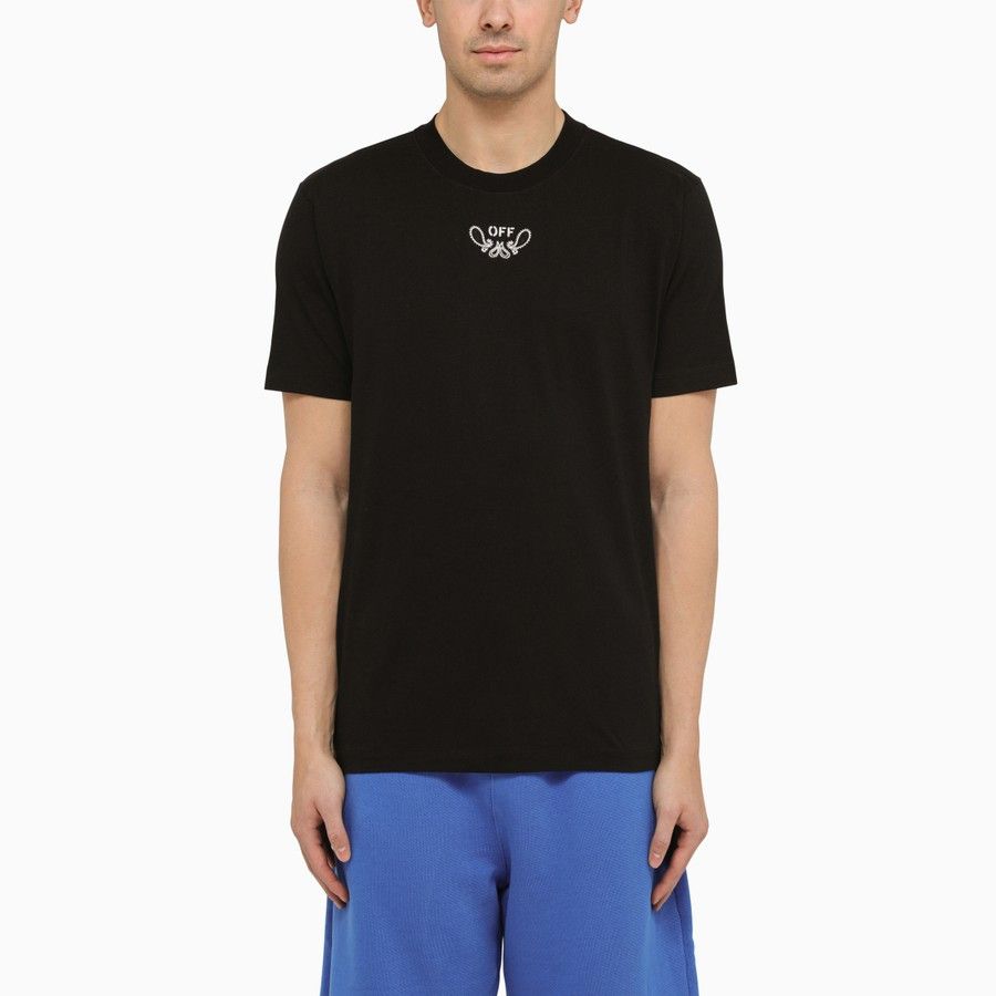 image of Off White O1D2Blof0424 Logo T-Shirts In Black, Men's (Size 2XL)
