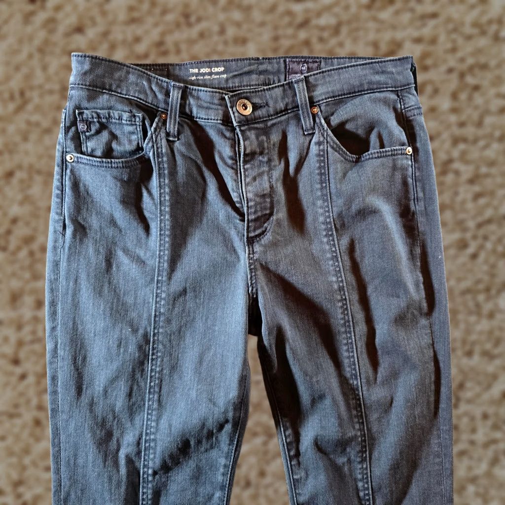 Vintage AG Adriano Goldschmied Jeans Women 27 Jodi Cropped High Rise Slim Flare Casual Jeans Size 27" / US 4 / IT 40 - 1 Thumbnail