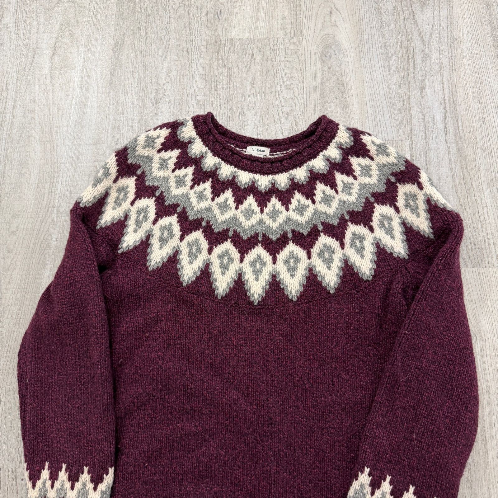 L.L. Bean LL Bean Sweater Men's Medium Petite Fair Isle Geometric Knit Size M / US 6-8 / IT 42-44 - 2 Thumbnail