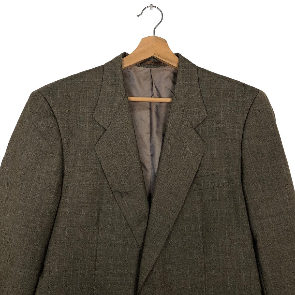 Japanese Brand 🔥Rich Brown - Pin Stripped Double Breast Coats Jacket Size US M / EU 48-50 / 2 - 2 Thumbnail