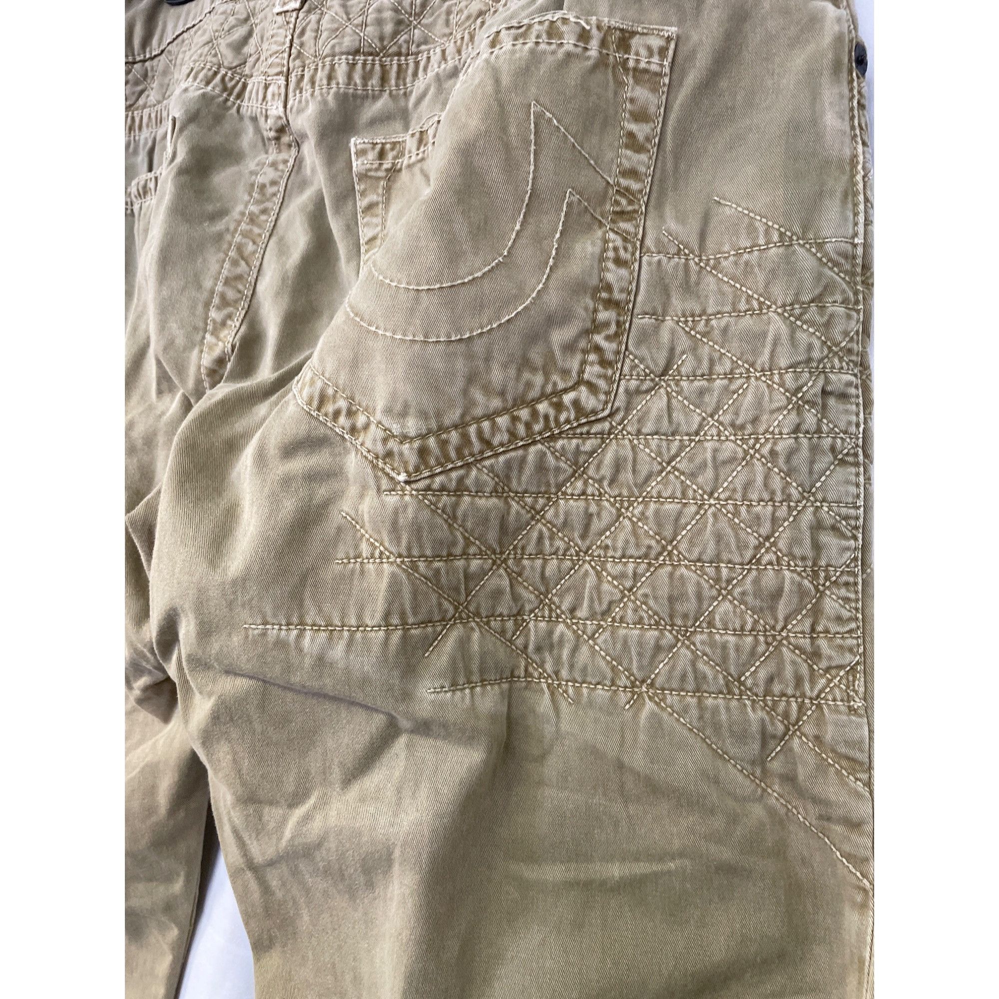 True Religion True Religion Men's Tan Straight Leg Pants 36x31 SKU 5990 Size US 36 / EU 52 - 3 Thumbnail