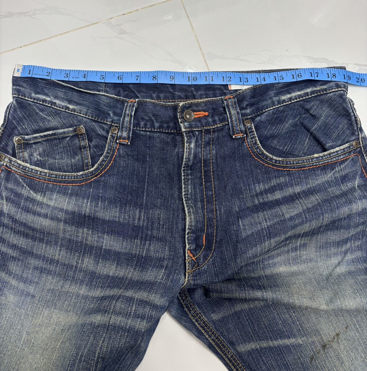 Le Grande Bleu (L.G.B.) 🔥EDWIN XV-S BUCKLE BACK OVERSIZED DENIM BAGGY JEANS Size US 38 / EU 54 - 9 Thumbnail
