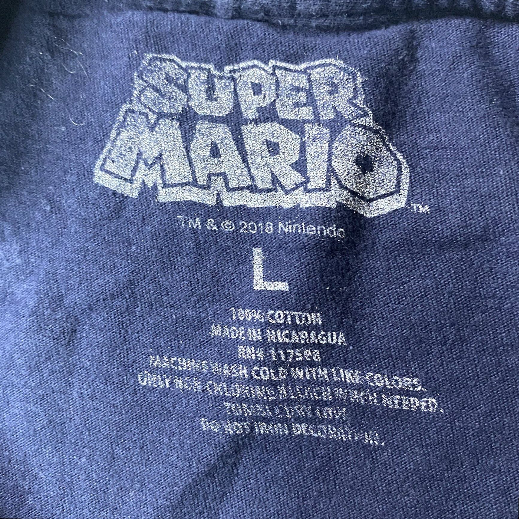 Nintendo Nintendo Super Mario Shirt Mens Adult Large Blue Graphic Crew Neck Logo T-Shirt Gaming Retro Size US L / EU 52-54 / 3 - 3 Thumbnail