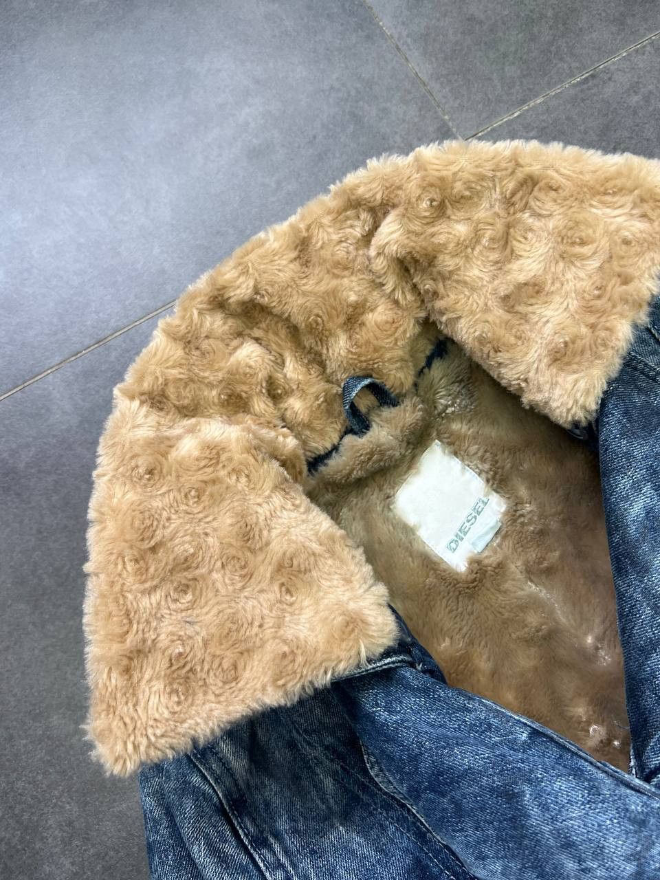 Diesel Crazy DIESEL Vintage Faux Fur Sherpa Washed Denim Jacket Size S / US 4 / IT 40 - 5 Thumbnail