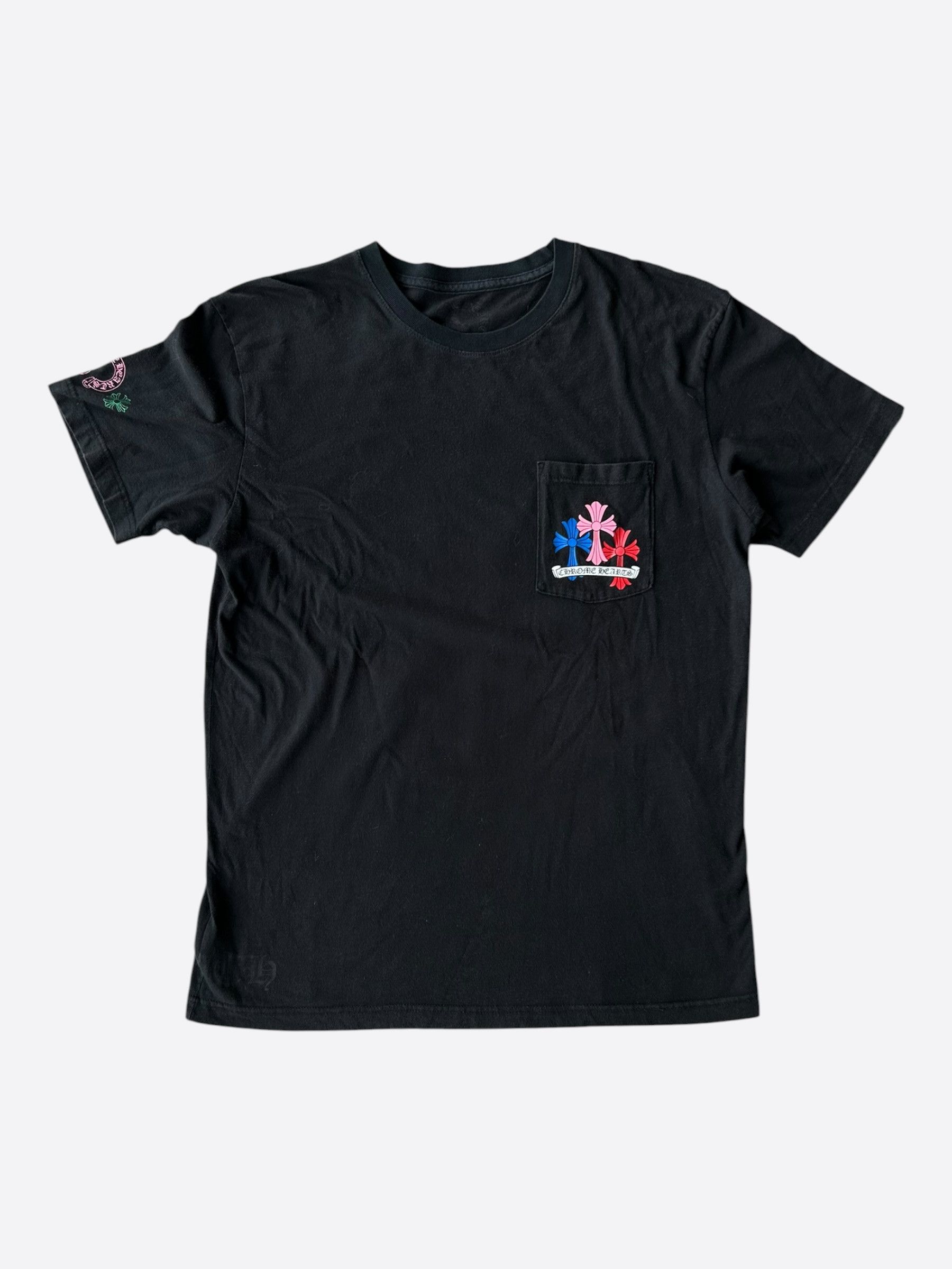 Chrome Hearts Chrome Hearts Black Multicolor Cross Logo T-Shirt Size US L / EU 52-54 / 3 - 1 Thumbnail