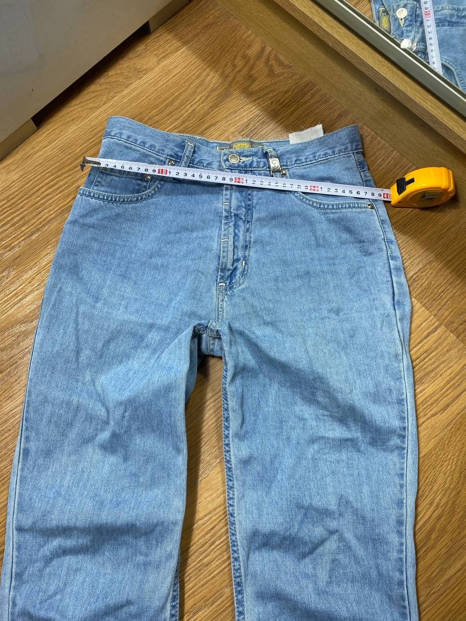 Japanese Brand Dirty Painted Distressed Thrashed Faded Baggy Jeans Y2K Size US 30 / EU 46 - 10 Thumbnail