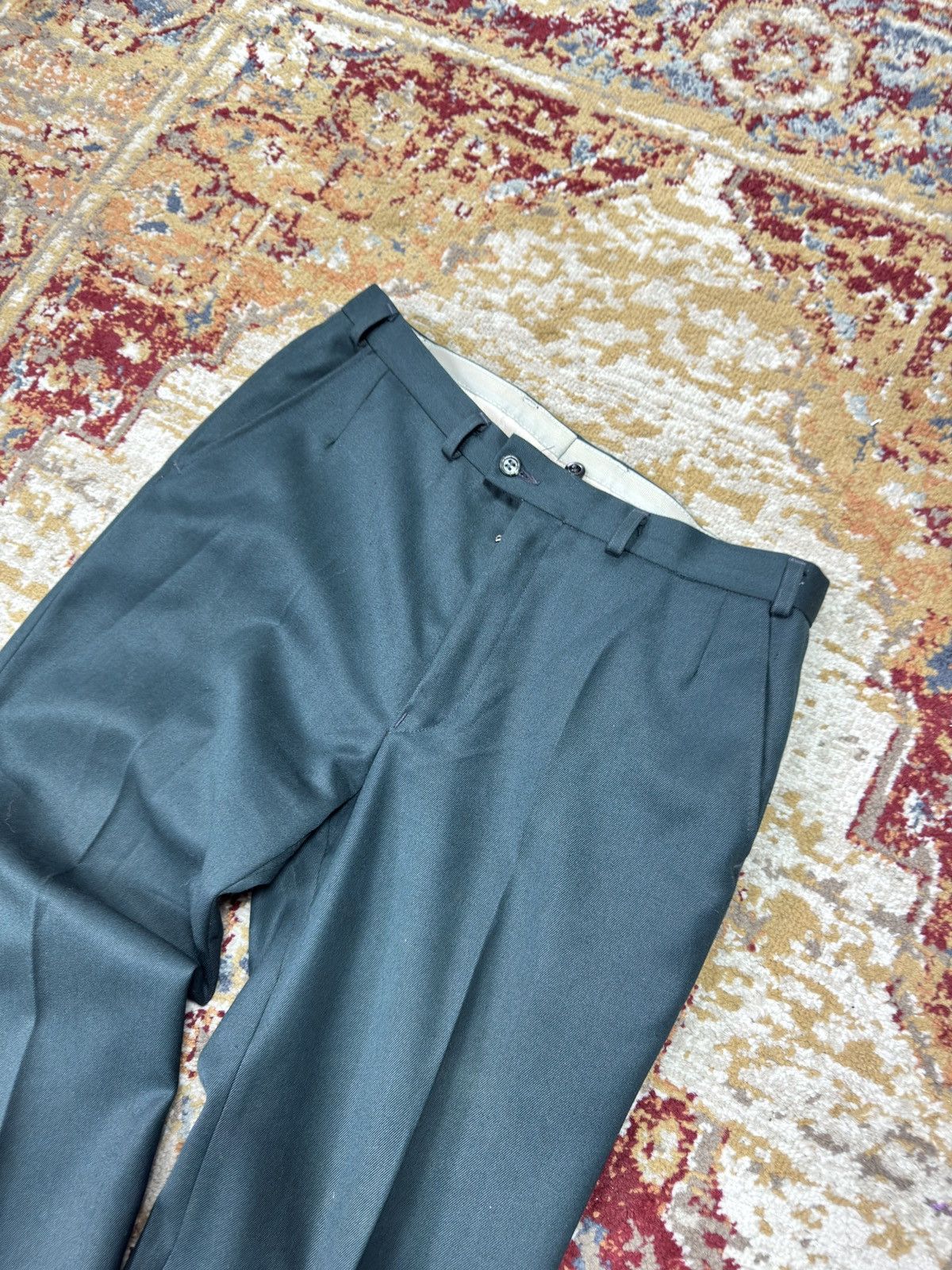 If Six Was Nine 1980s Wool Suit Pants Baggy Trousers Blend Balenciaga Rick Size US 32 / EU 48 - 3 Thumbnail