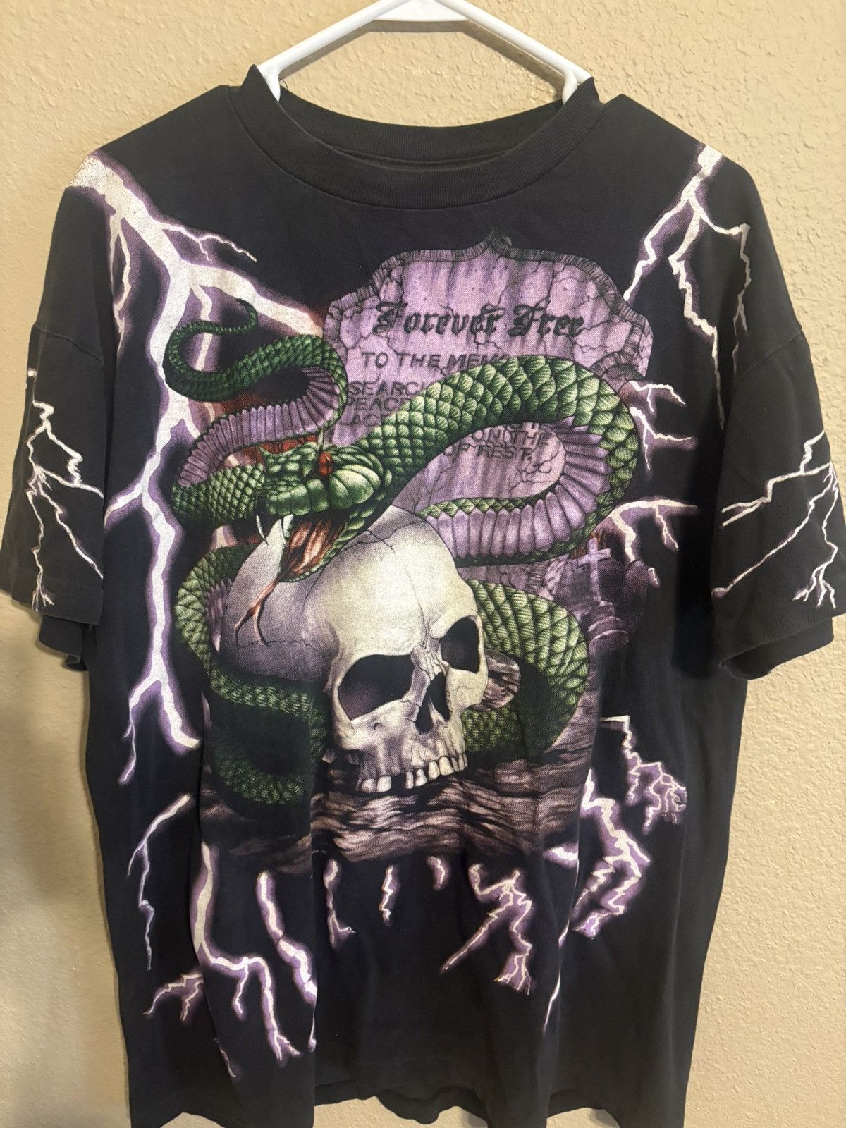 Travis Scott Vintage 90s American Thunder Lightning Shirt Travis Scott Size US XL / EU 56 / 4 - 4 Thumbnail