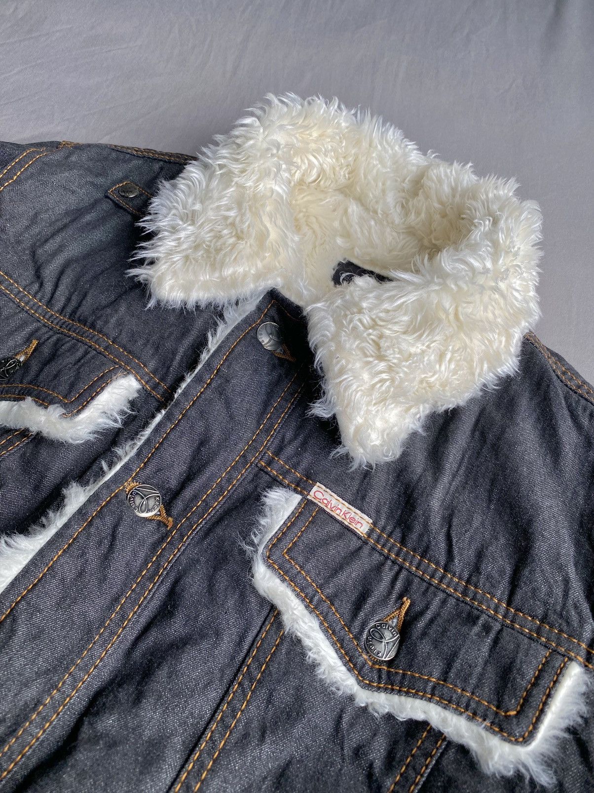 Calvin Klein × If Six Was Nine Calvin Klein Denim Sherpa Fur Jacket Size US M / EU 48-50 / 2 - 7 Thumbnail