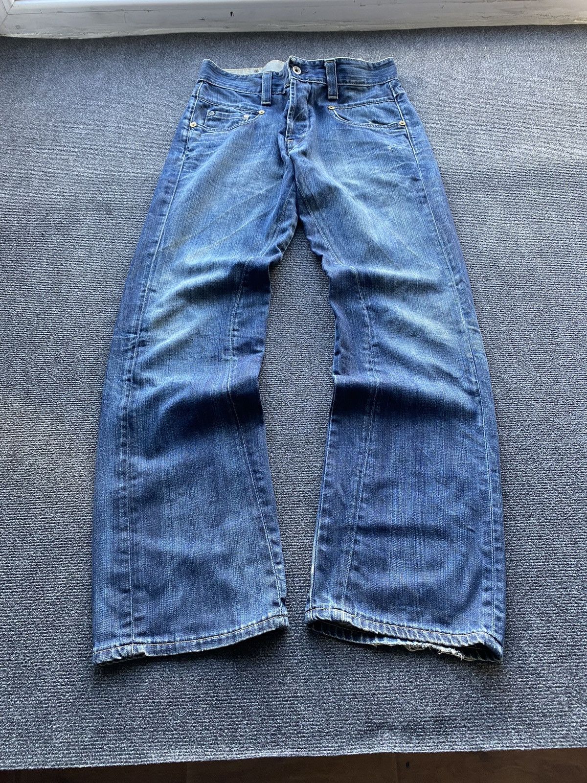 G-Star 🔥Opium Punk G Star Distressed blue mens jeans relaxed 34 siz Size US 34 / EU 50 - 1 Thumbnail