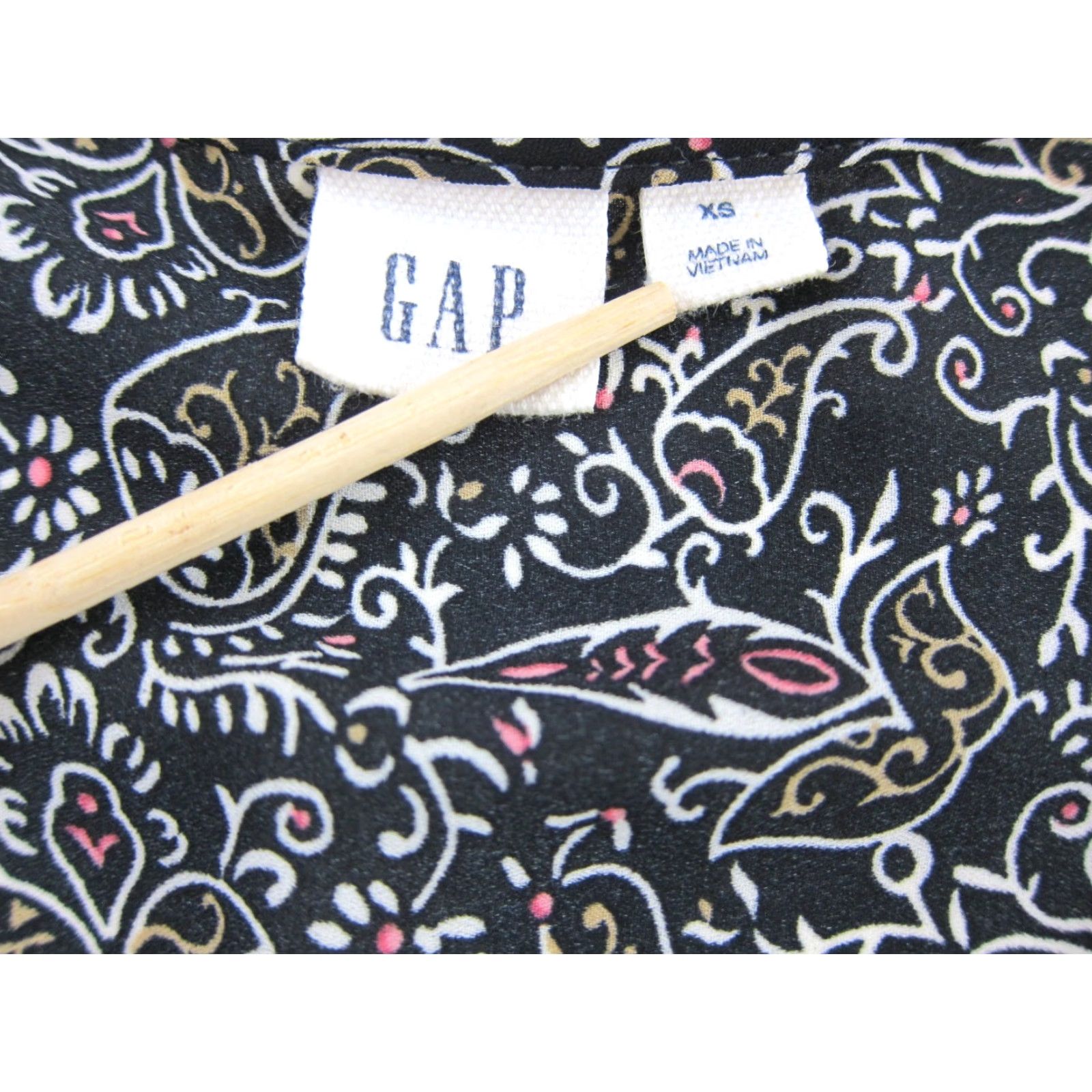 Gap GAP Black Pink Brown Floral Ruffle Cap Sleeve V-Neck Long Maxi Dress XS Size XS / US 0-2 / IT 36-38 - 3 Thumbnail