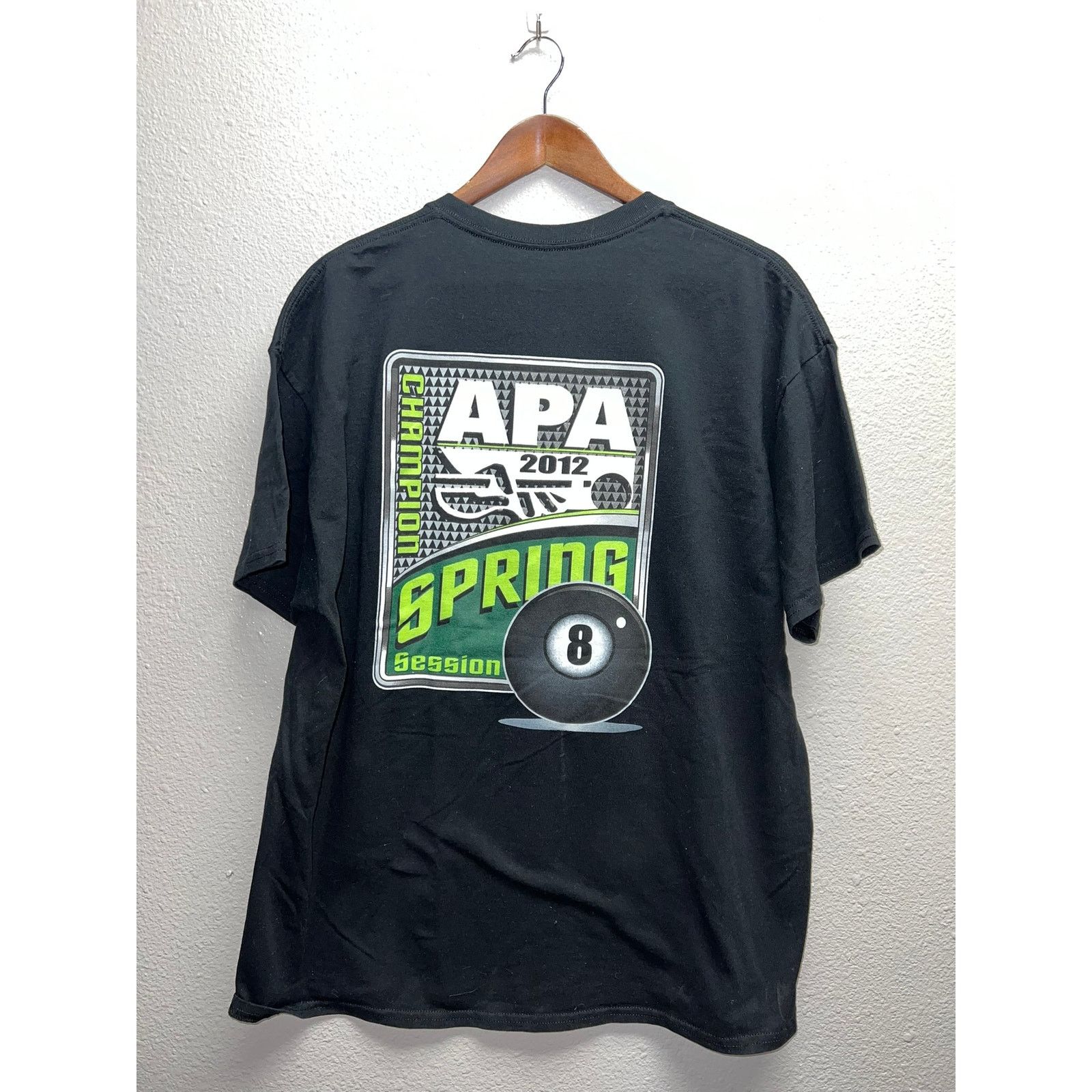 Gildan APA Champion Shirt 8 Ball Pool 2012 Spring Black Tee XL Size US XL / EU 56 / 4 - 1 Thumbnail