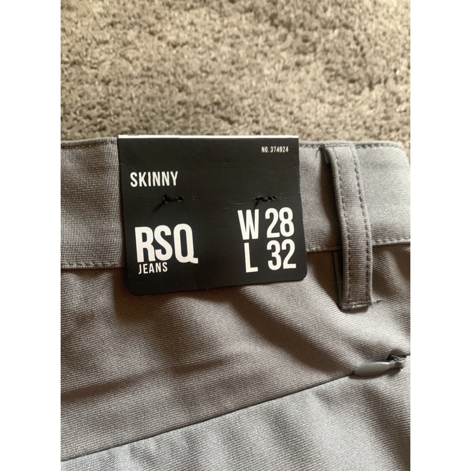 Rsq RSQ Jeans Womens W28 L32 Gray Skinny Pants Cotton Blend Denim Jegging Pockets Button Zipper Regular Inseam 32 Size 28" / US 6 / IT 42 - 5 Thumbnail