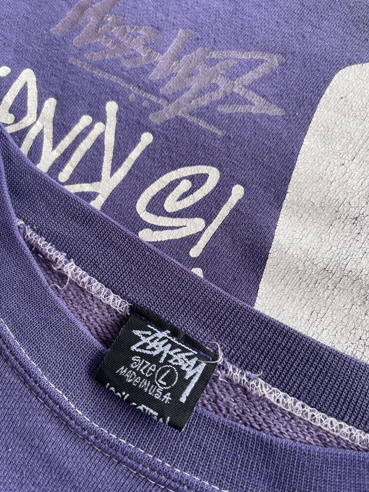 Stussy 90s Stussy "Knowledge Is King" Faded Crewneck Sweatshirt Size US L / EU 52-54 / 3 - 10 Thumbnail