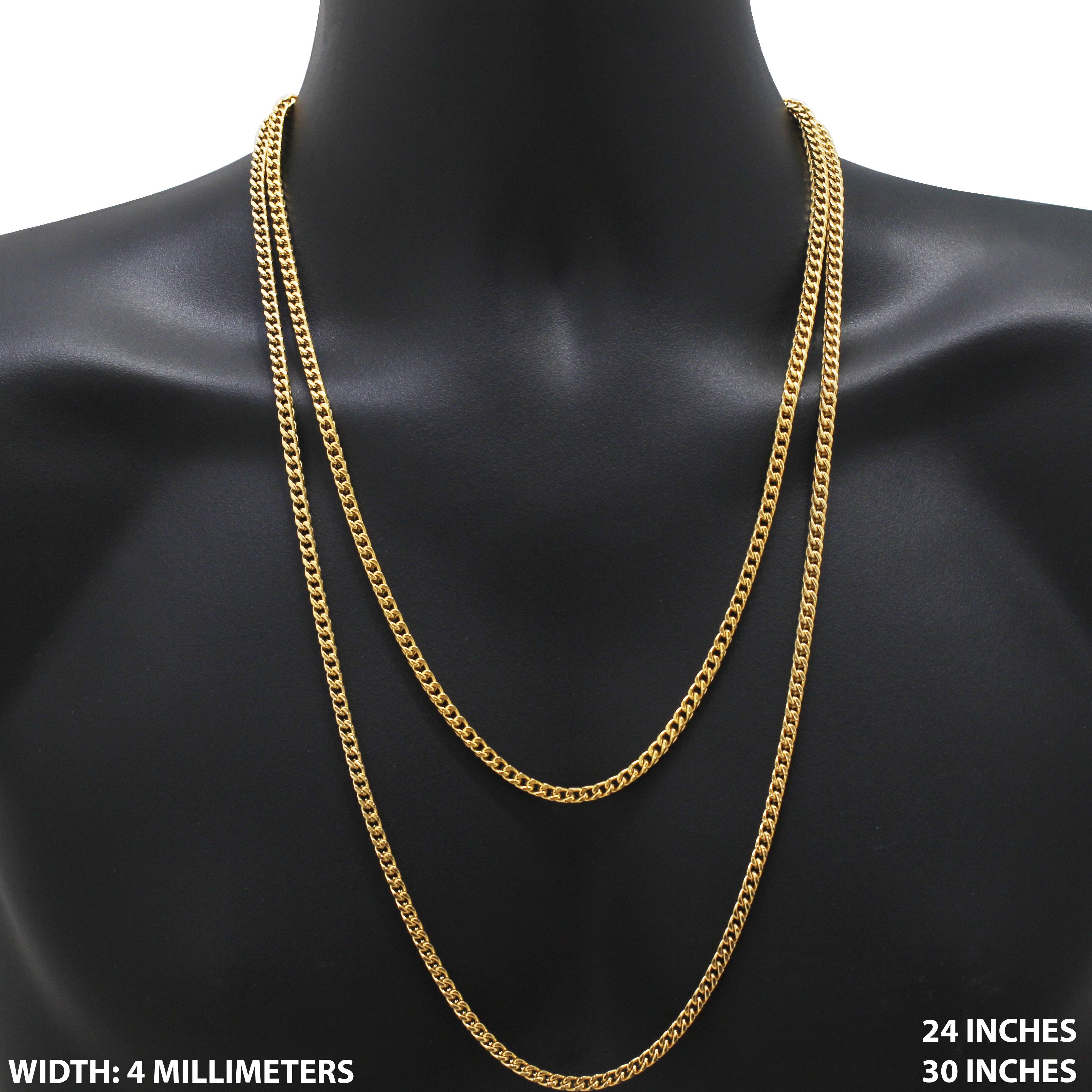 Other 316L SS 18k GP 4mm Franco Chain Necklace 24” Size ONE SIZE - 1 Thumbnail