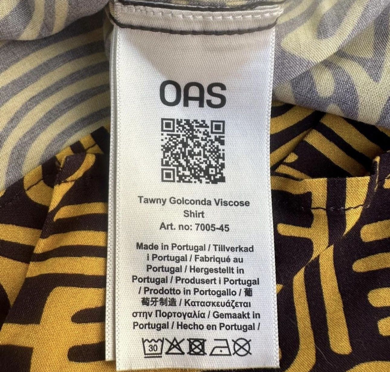 OAS OAS Sweden Tawny Golconda Viscose Resort Abstract Labyrinth Size US XXL / EU 58 / 5 - 4 Thumbnail