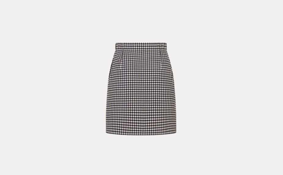 Dior o1w1db10824 Flared Mini Skirt in Gray Black Size 28" / US 6 / IT 42 - 2 Thumbnail