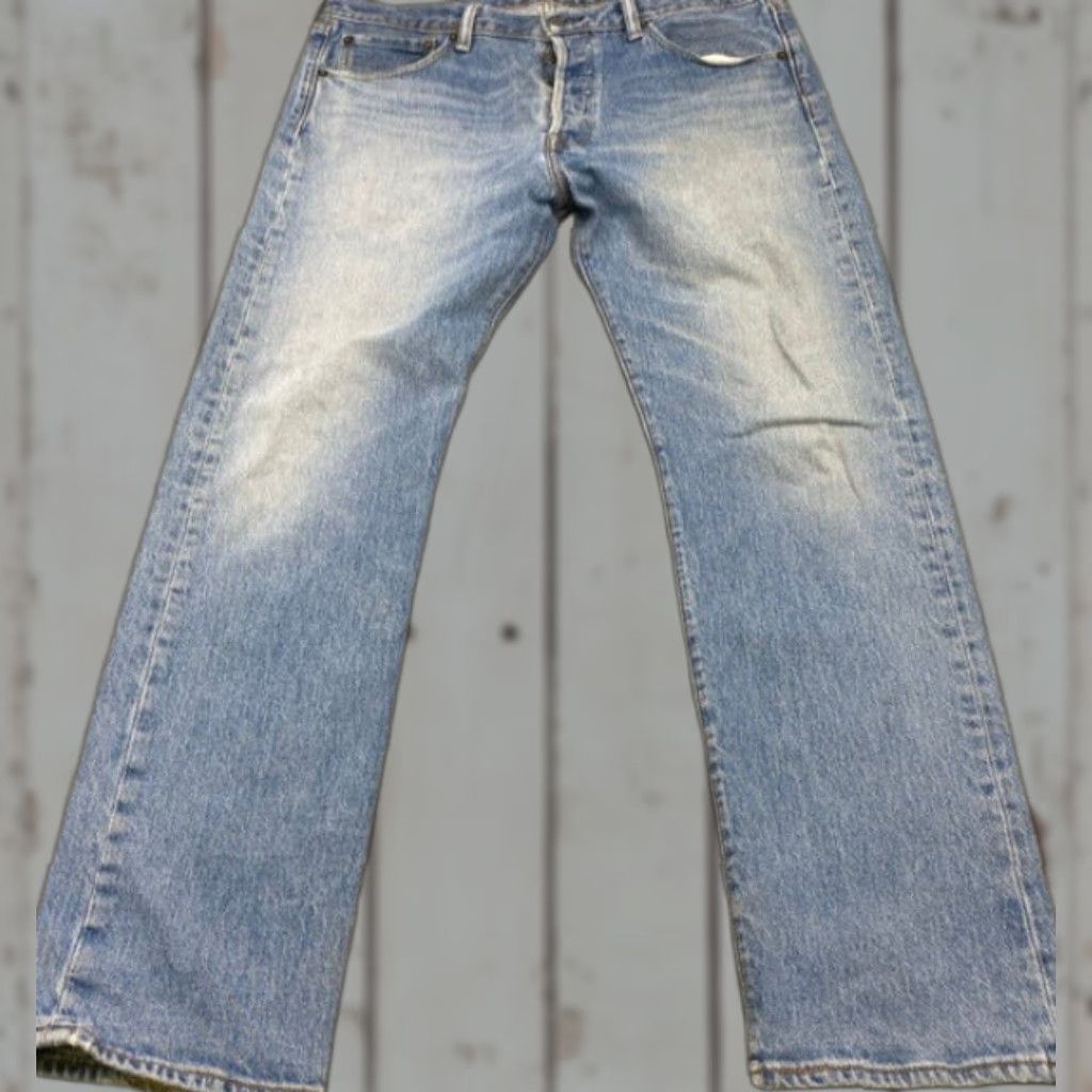 Levi's Levi's 501 Jeans Men 34x30 Blue Denim Button Fly Straight Levi'S 501 Series Regular 5-Pocket Denim Cotton Jeans Mens Size US 34 / EU 50 - 1 Thumbnail