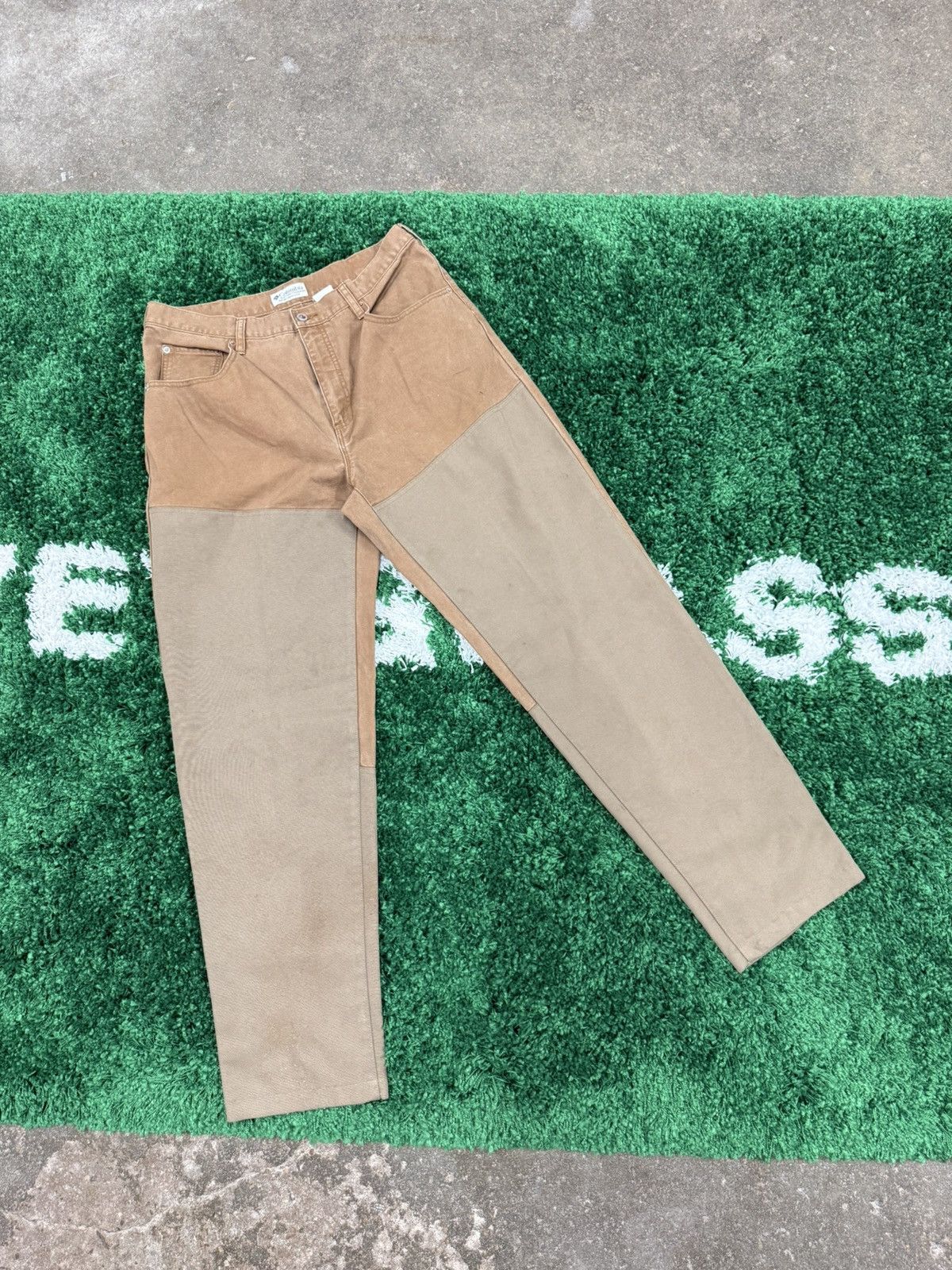 Columbia × Vintage Vintage Columbia Denim Double Knee Pants Sz. 34 Size US 34 / EU 50 - 1 Thumbnail