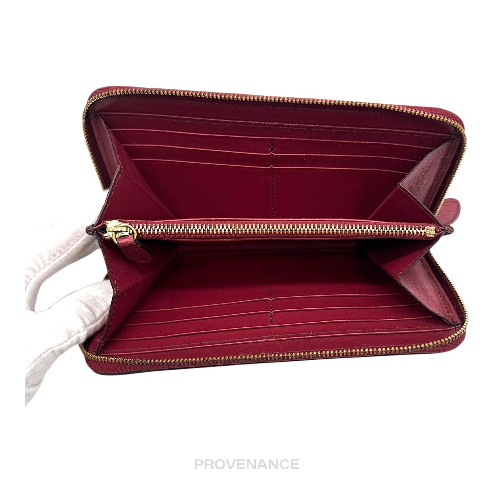 Burberry 🔴 Burberry Logo Zip Long Wallet - Red Nova Check Size ONE SIZE - 3 Thumbnail
