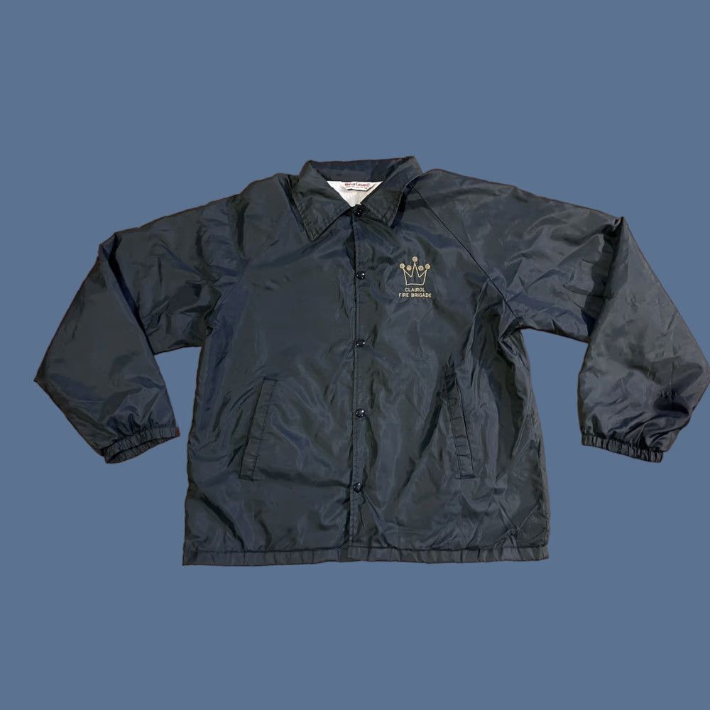 Vintage VINTAGE WearGuard Jacket Men’s XL Black 80s Bomber Water Resistant Embroidered Crown Logo Size US XL / EU 56 / 4 - 1 Thumbnail
