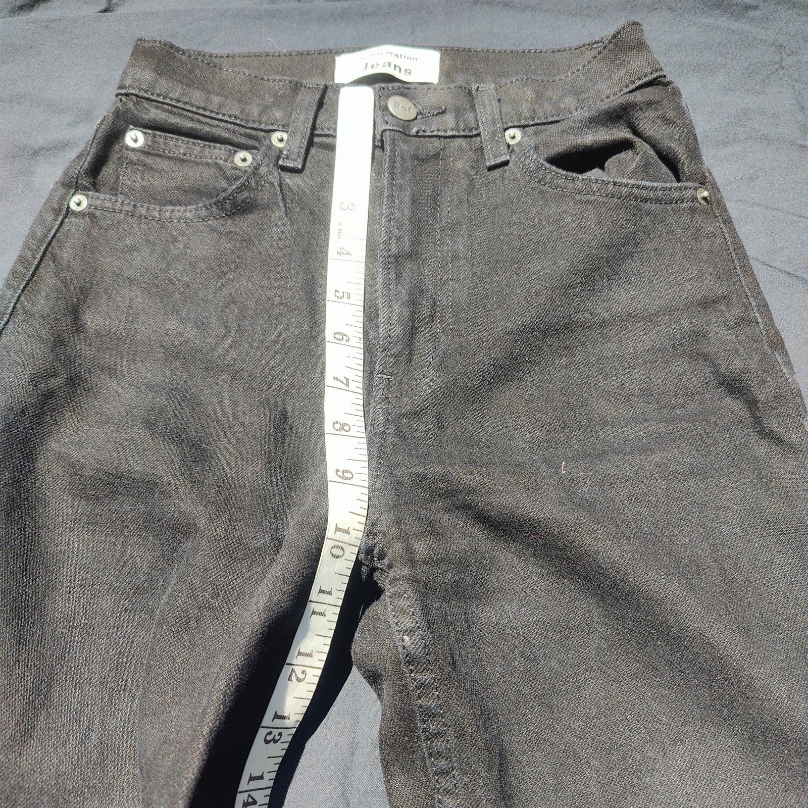 Reformation Reformation Liza High Rise Straight Jeans Womens 23 Black Size 23" - 3 Thumbnail