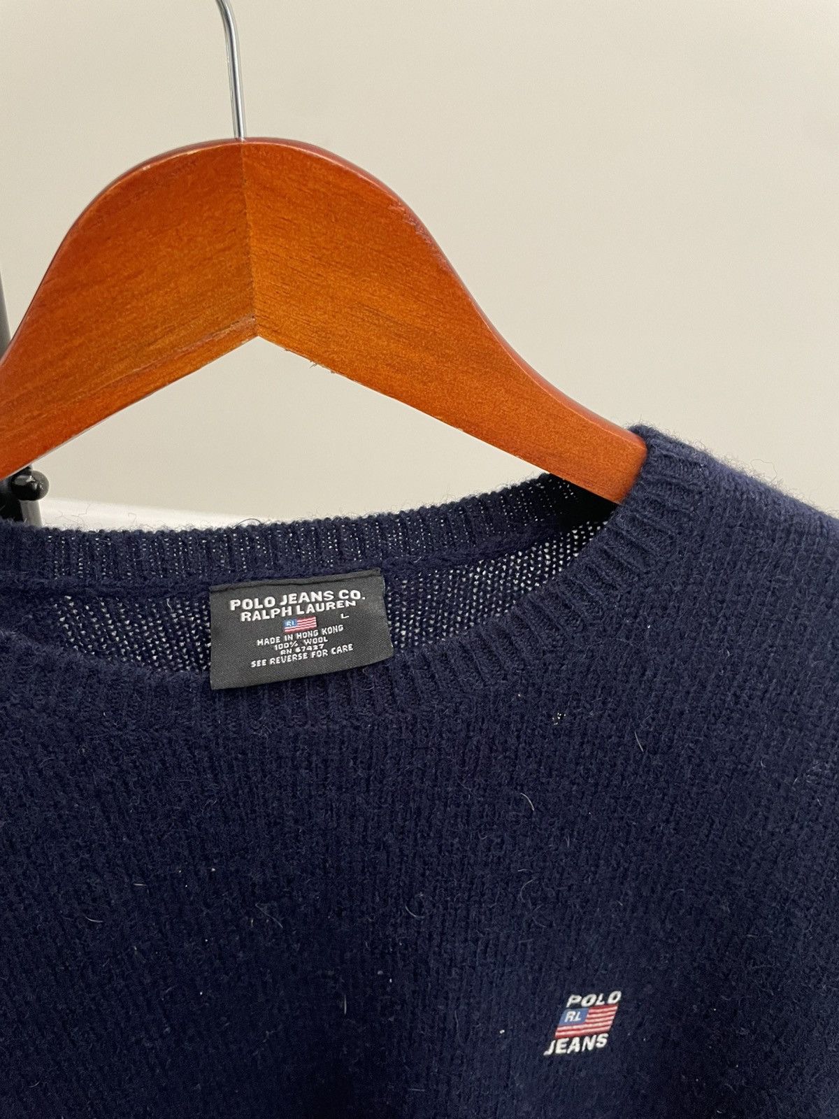 Polo Ralph Lauren Vintage Wool Polo Jeans RL Minimal Sweater Flag Our Legacy Size US L / EU 52-54 / 3 - 3 Thumbnail