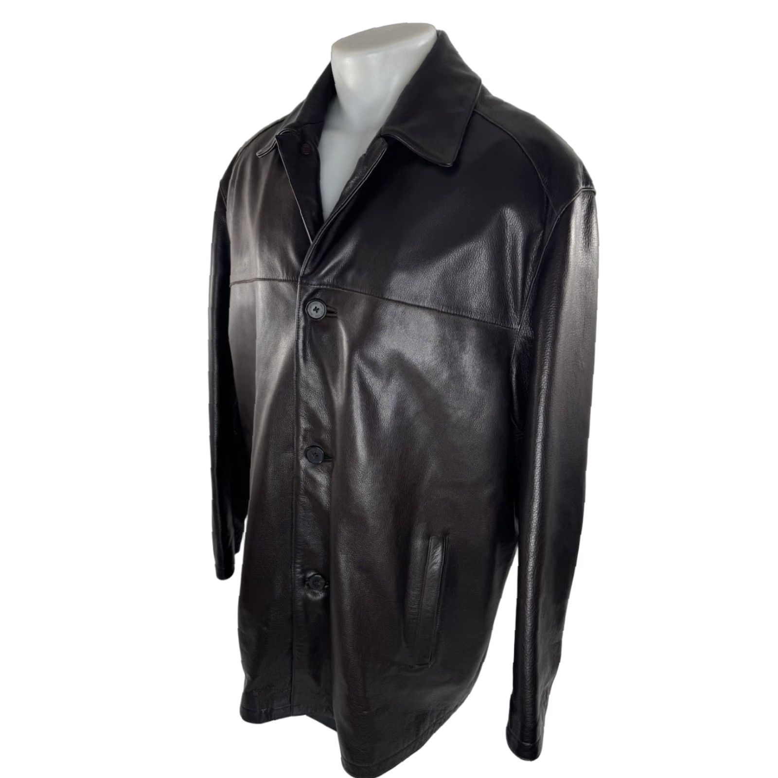 Vintage MARC New York Heavy LEATHER Removable Liner Bomber Jacket Mens XL Brown City Brand Shirt Size US XL / EU 56 / 4 - 1 Thumbnail