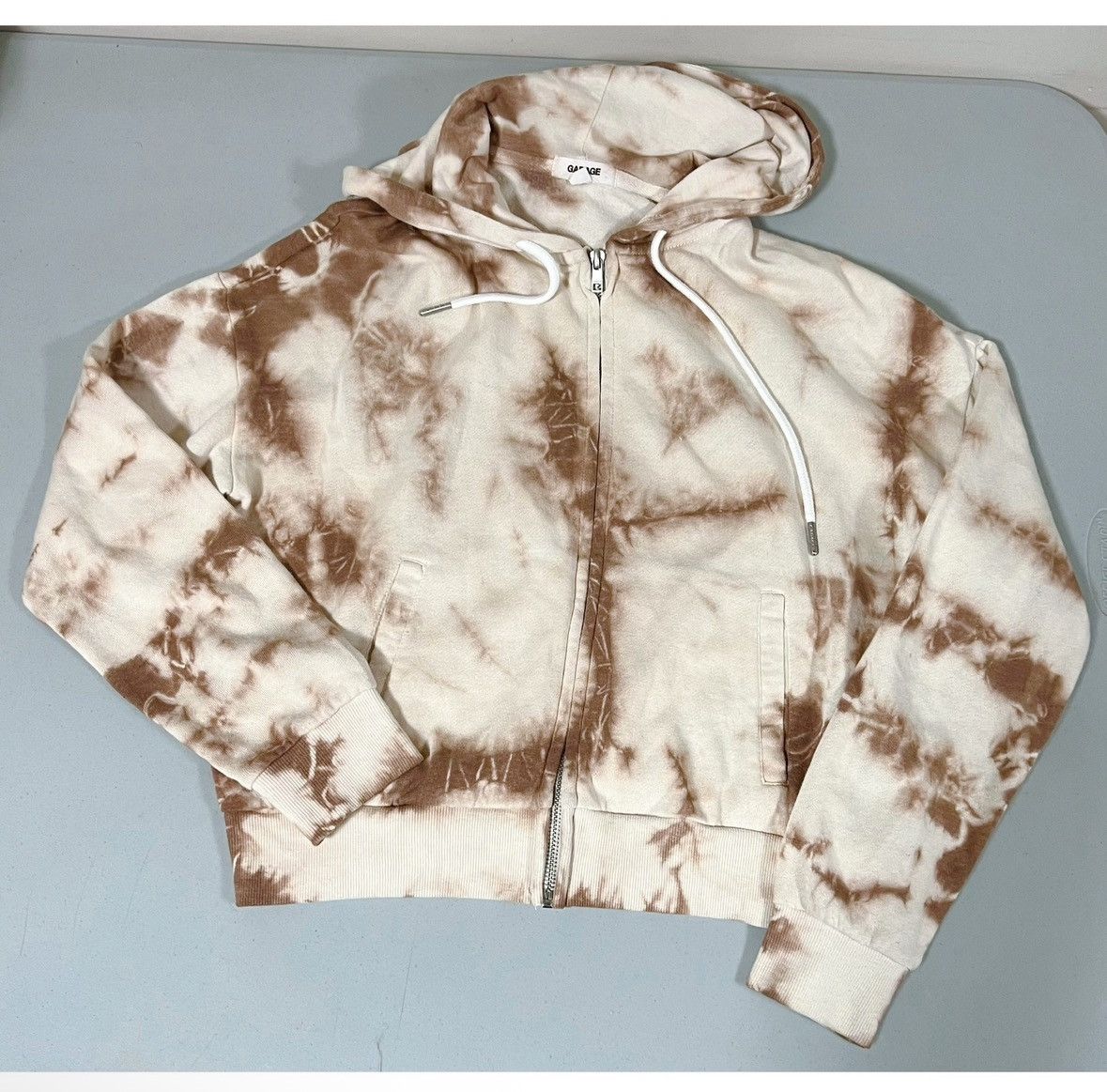 Garage Garage Beige Tie Dye Zipper Sweater Sweatshirt Hoodie XS ✨ Size XS / US 0-2 / IT 36-38 - 1 Thumbnail