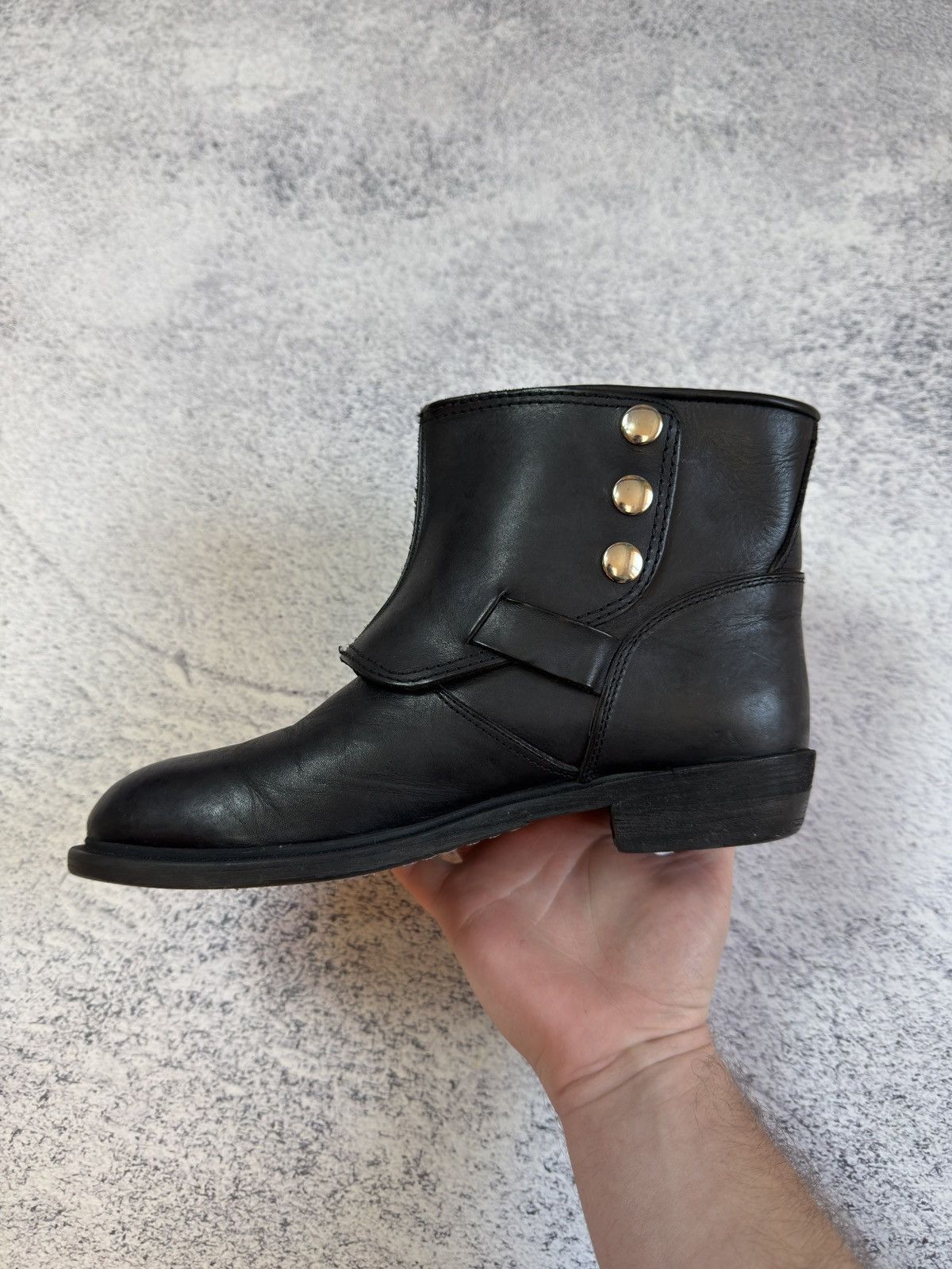 Golden Goose Golden Goose Noha Triple Strap Biker Boots Black Leather Size US 10 / IT 40 - 8 Thumbnail