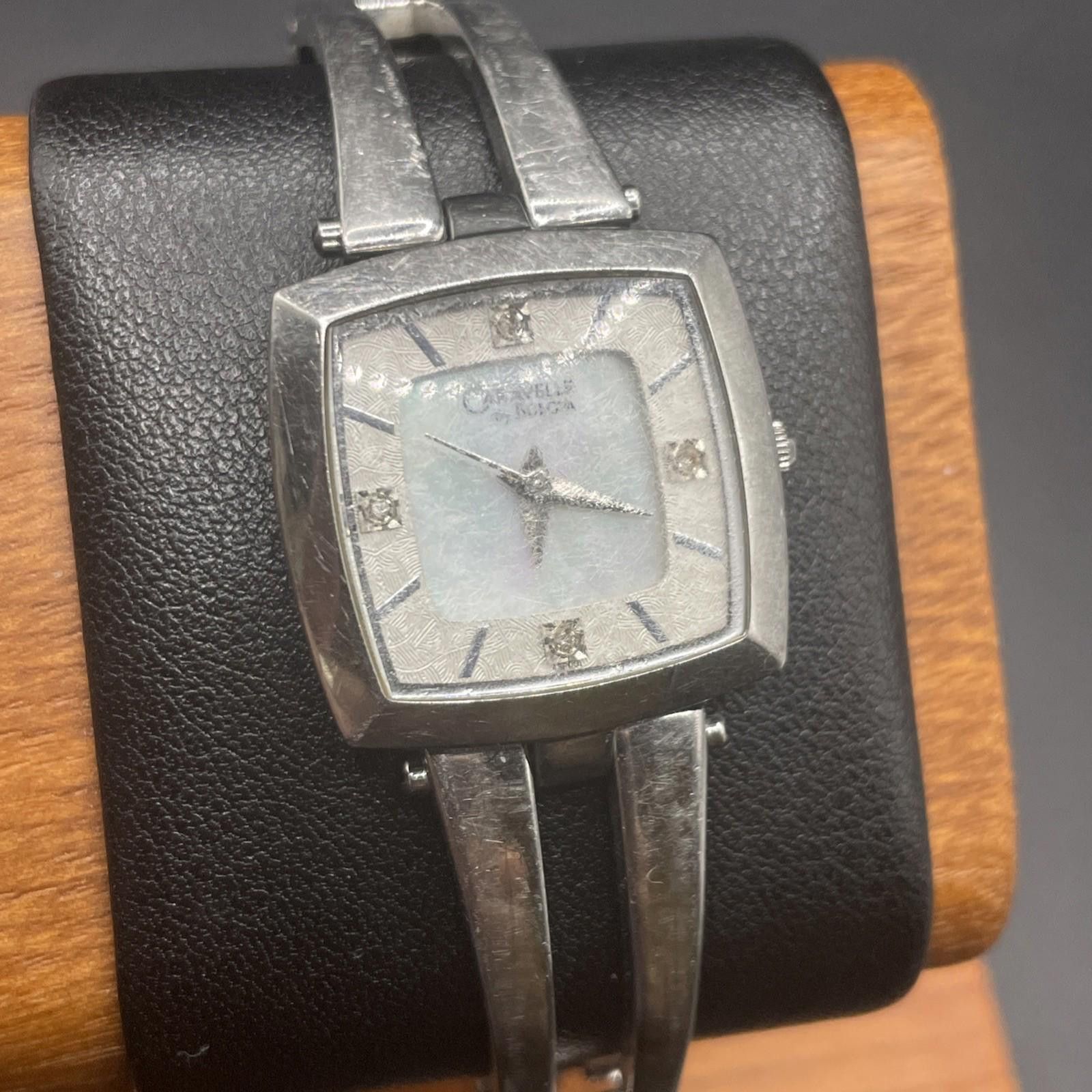 Bulova Vintage Bulova Silver Tone Crystals Quartz Watch New Battery Size ONE SIZE - 1 Thumbnail