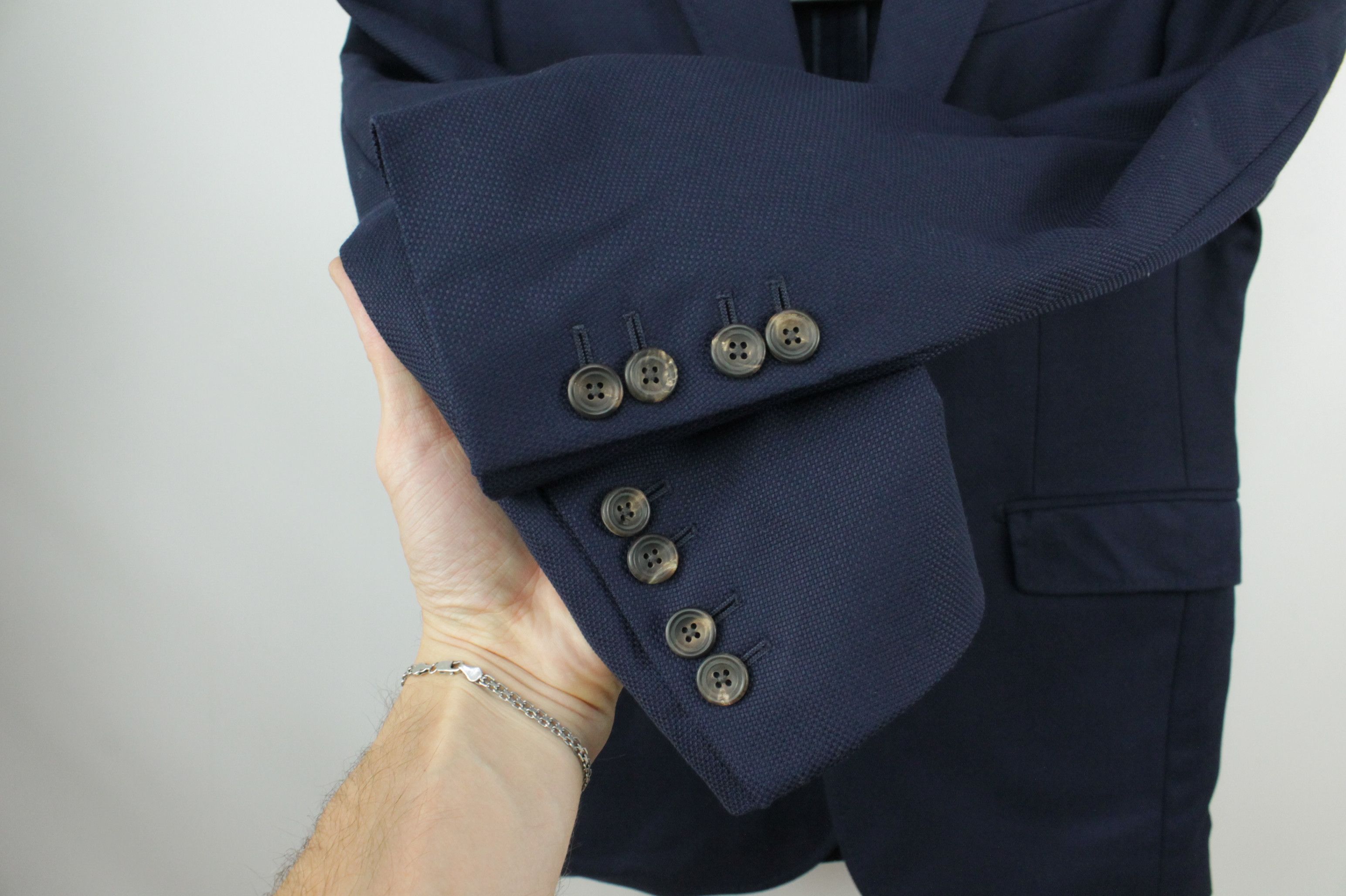 Hackett Hackett Mayfair Journey Hopsack Slim Fit Wool Blazer Jacket Size US M / EU 48-50 / 2 - 4 Thumbnail
