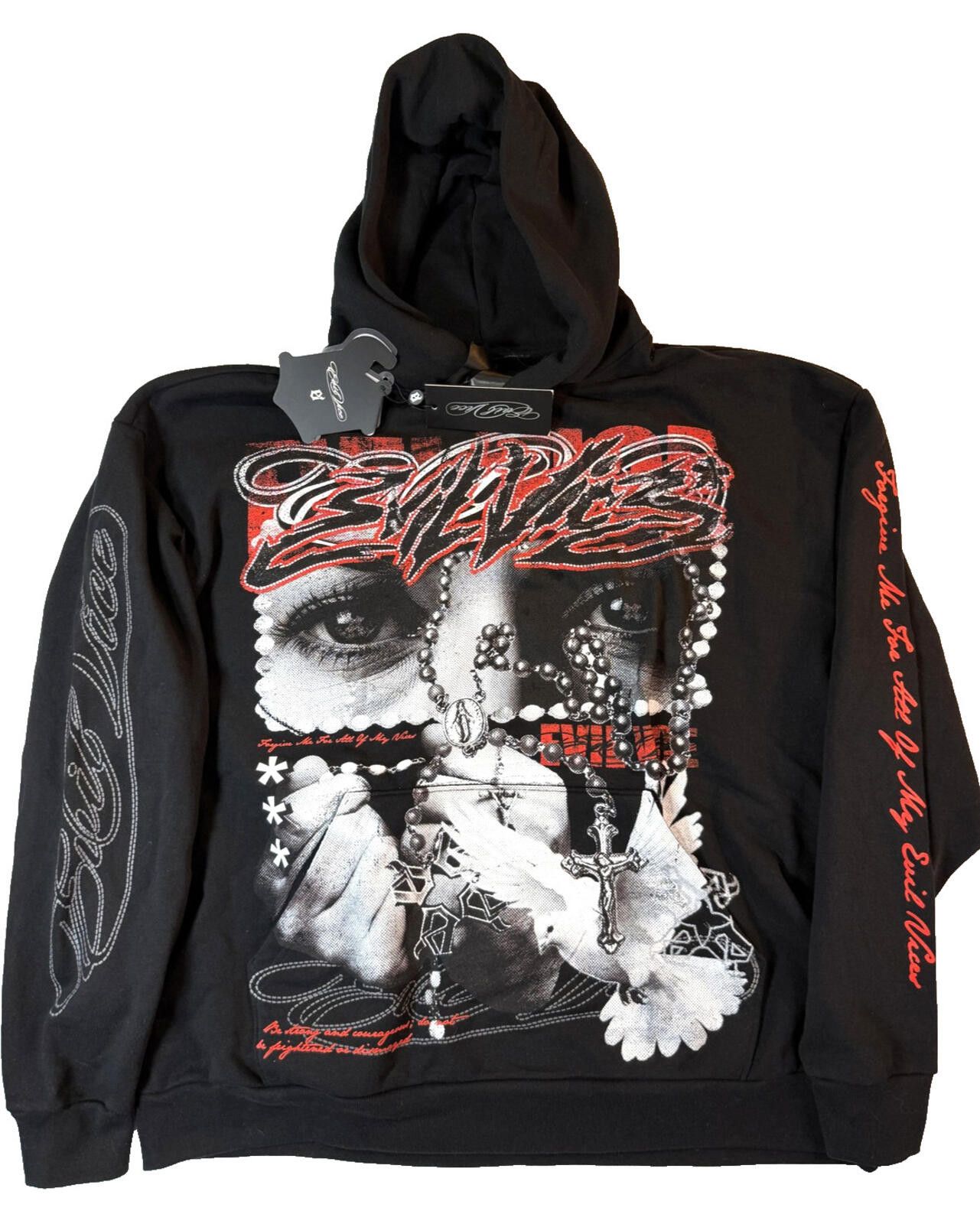 Other Evil Vice Hoodie Mens 2XL Cross Rosary Gothic Streetwear NWT Size US XL / EU 56 / 4 - 1 Thumbnail