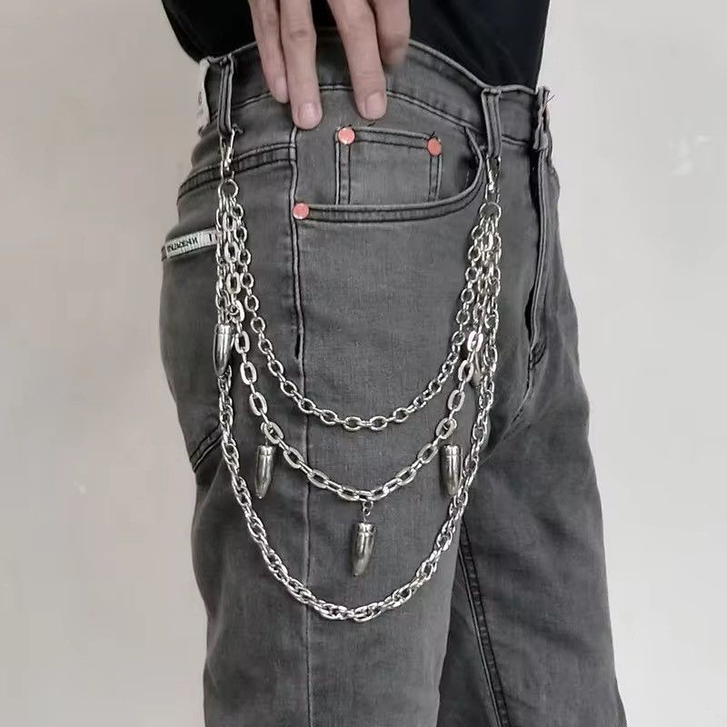 Jewelry Gothic Punk Chain Pants Jeans Size ONE SIZE - 1 Thumbnail