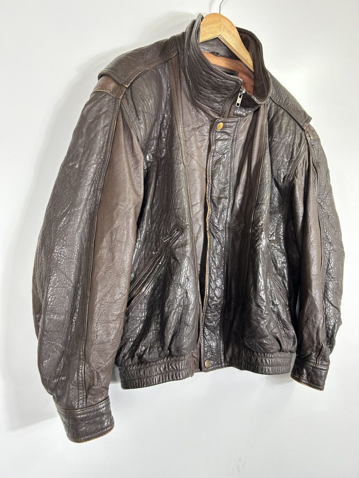 Leather ⚡️Vintage Vino-Ranche Leather Bomber Jacket Size US L / EU 52-54 / 3 - 2 Thumbnail