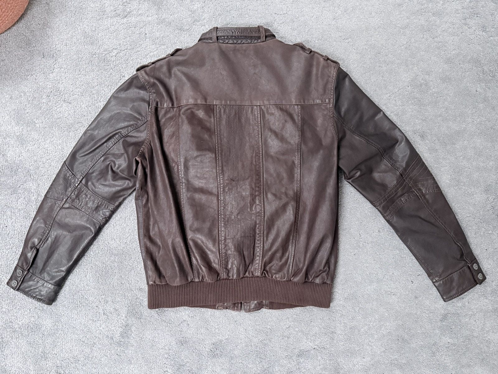 Other Vintage Trapper dark brown leather biker jacket size 50 Size US M / EU 48-50 / 2 - 10 Thumbnail
